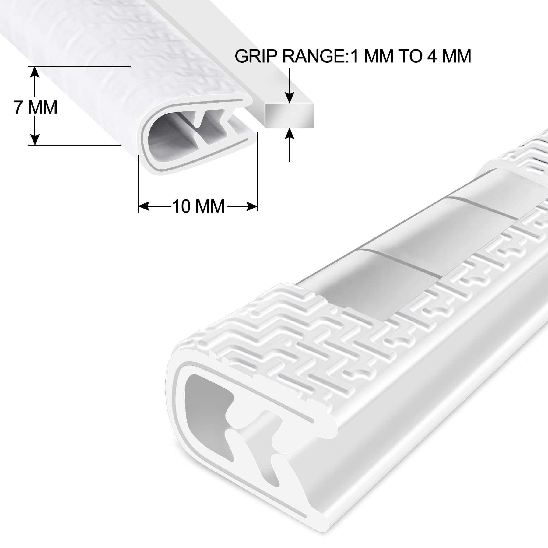 33Ft(10M) Long Car Door Edge Guards,U Shape Edge Trim Rubber Seal Protector Rubber Car Door Protector Car Protection Door Edge A