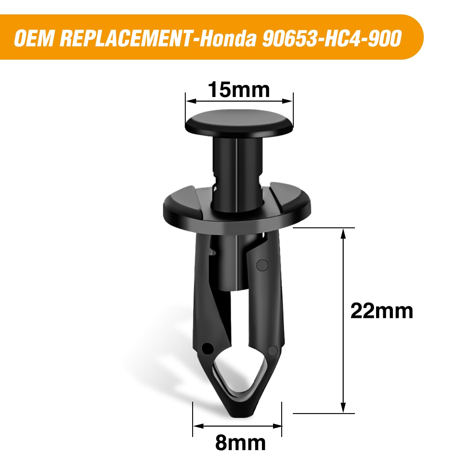 Gooacc 100Pcs Fender Clips Body Rivets Engine Under Cover Splash Shield Guard Clips For Honda 90653-Hc4-900,Gm 21075686 7661855