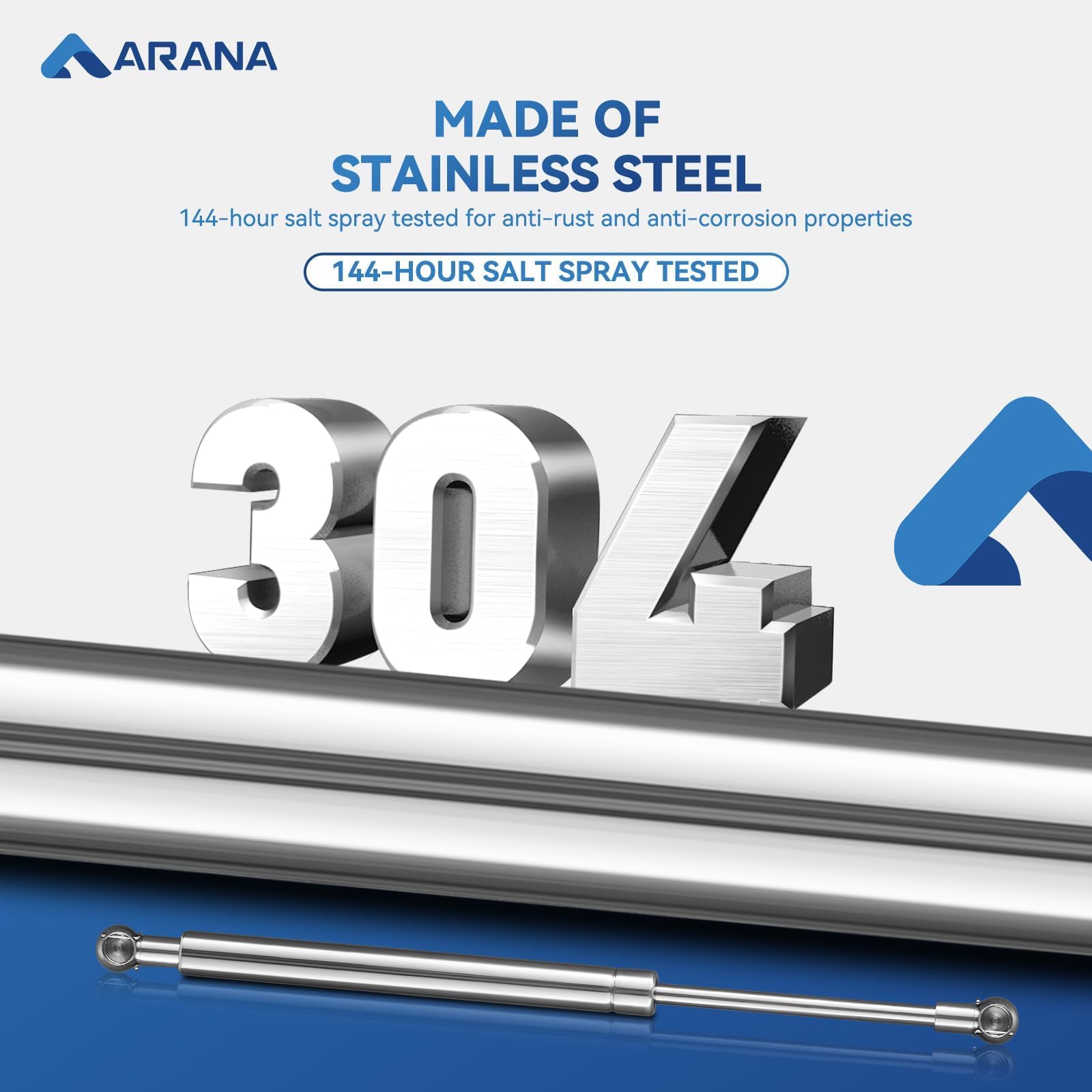 Arana Gas Struts 20 Inch 100 Lbs, C16-08054 Rv Bed Springs 20'' Shock Absorber For Heavy Lid, Lgp8-200-100 Lift Support For Tann