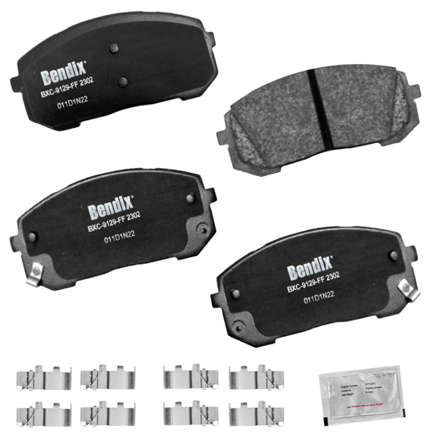 Bendix Priority1 Cfc2302 Ceramic Front Brake Pads For Hyundai Elantra 2021, Sonata 2022-2020, Kia K5 2023-2021