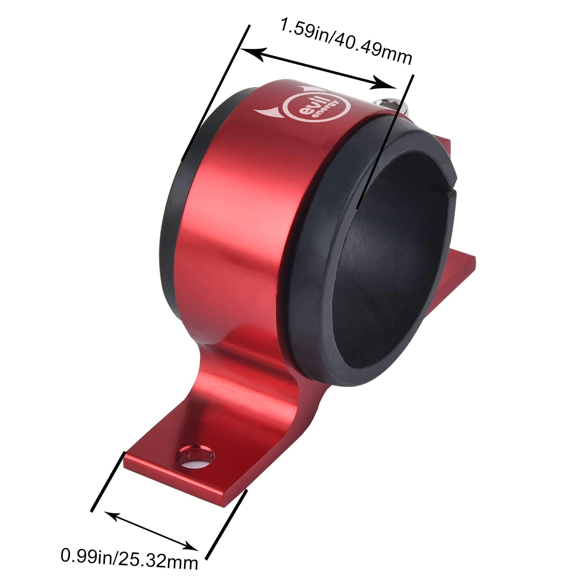 Evil Energy 50Mm Fuel Filter Mounting Bracket, Fuel Pump Clamp Holder Red
