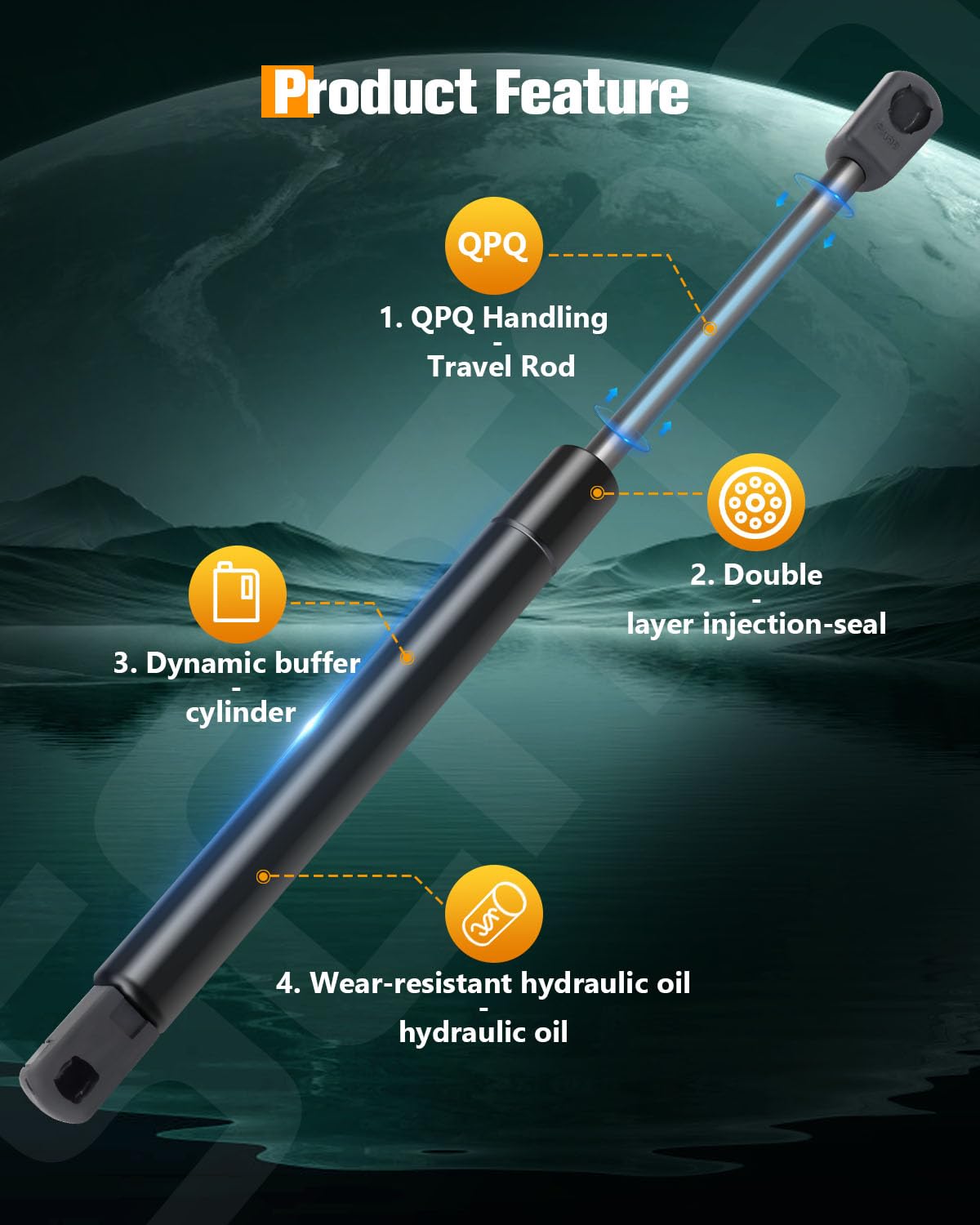 Scitoo Trunk Lift Supports Replacement Struts Gas Springs Shocks Fit For Buick Century 2000-2005,For Buick Regal 1999-2004,For O