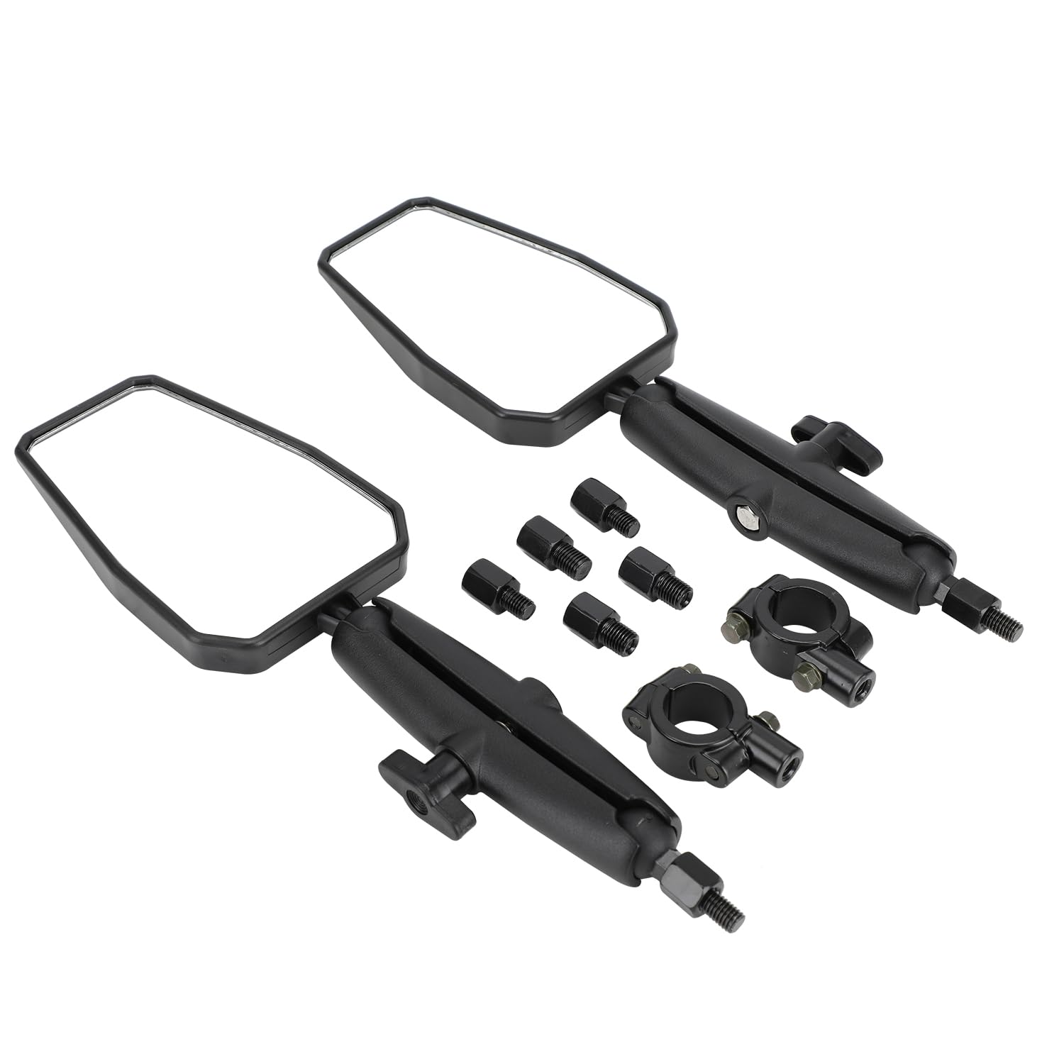 Iuvwisn Motorcycle Rear View Mirror 8/10Mm Angle Adjustable Aluminum Mirror Universal For Klr 650 Crf300L Drz400 Klx300 390/790/890/1290 Adventure R1250Gs Tenere 700 Adv Dirt Bike Dual Sport