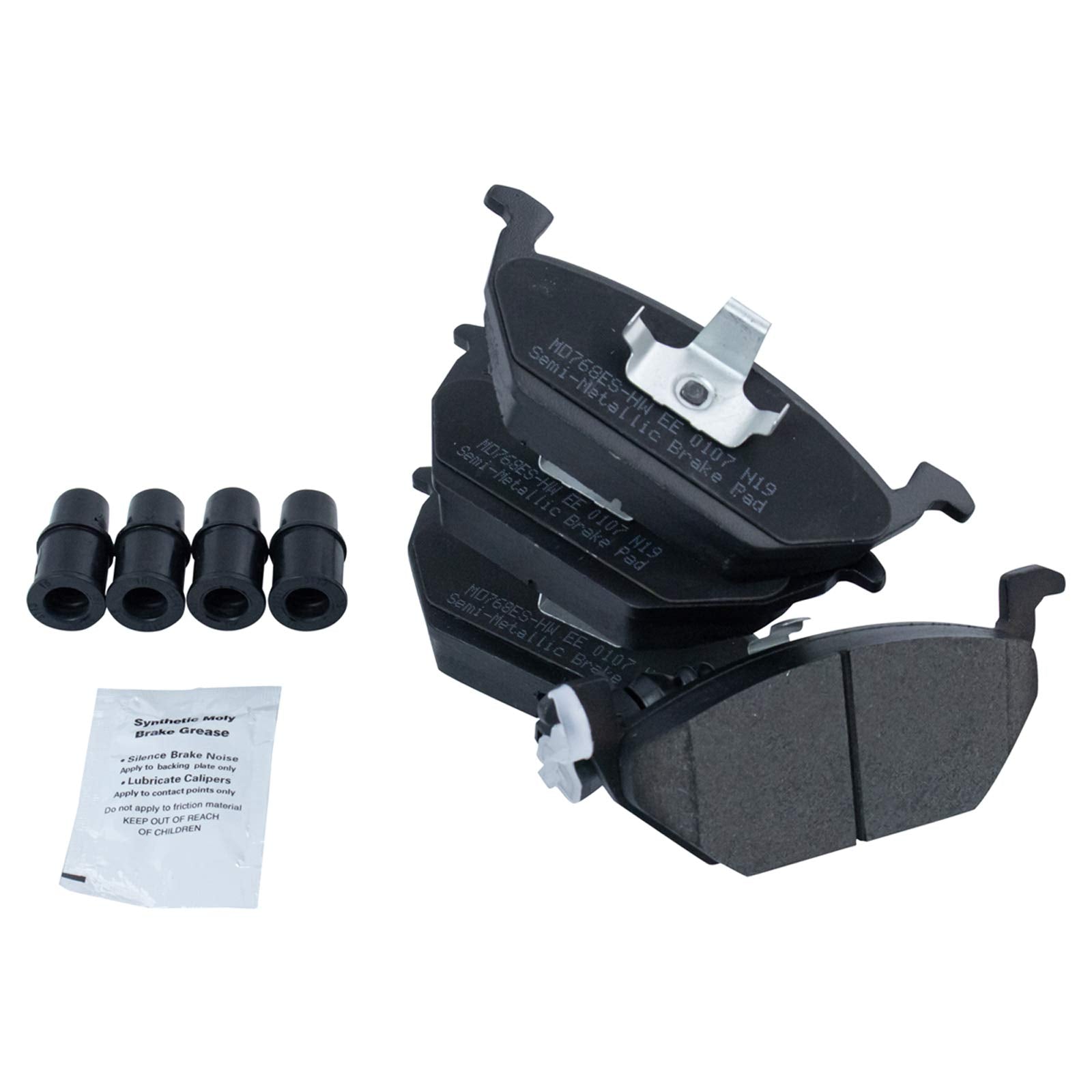 Trq Front Brake Pad & Rotor Kit Brake Pads Brake Rotor Semi-Metallic Compatible With 2000-2010 Volkswagen Beetle 2000-2006 Golf