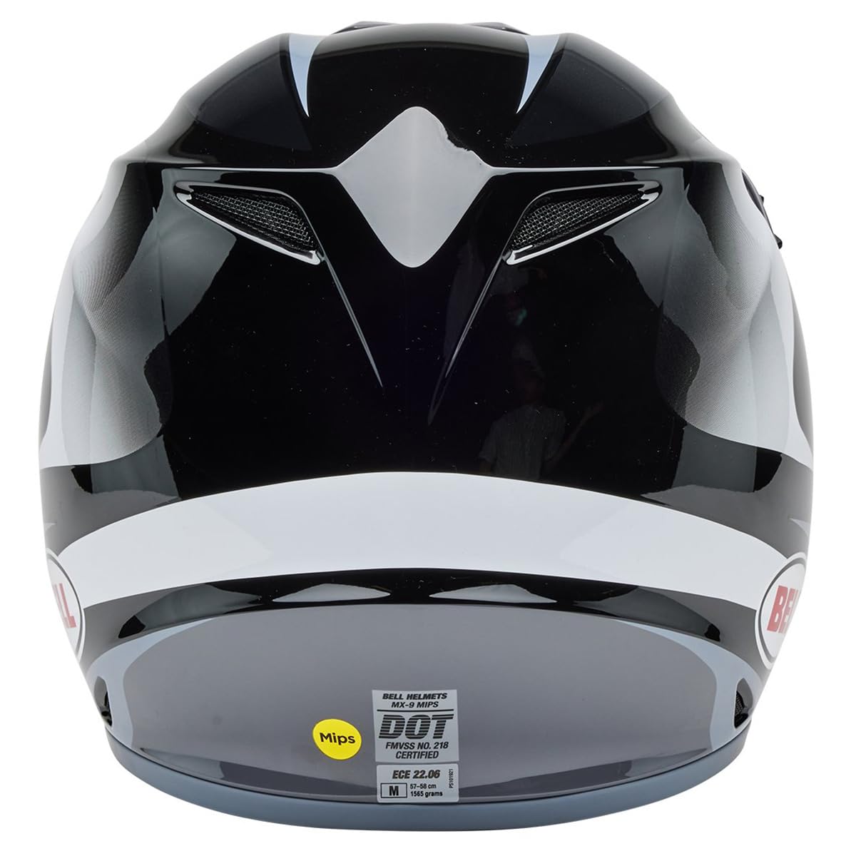 Bell Mx-9 Mips Dirt Helmet (Gloss Jackal Black/White - Small)