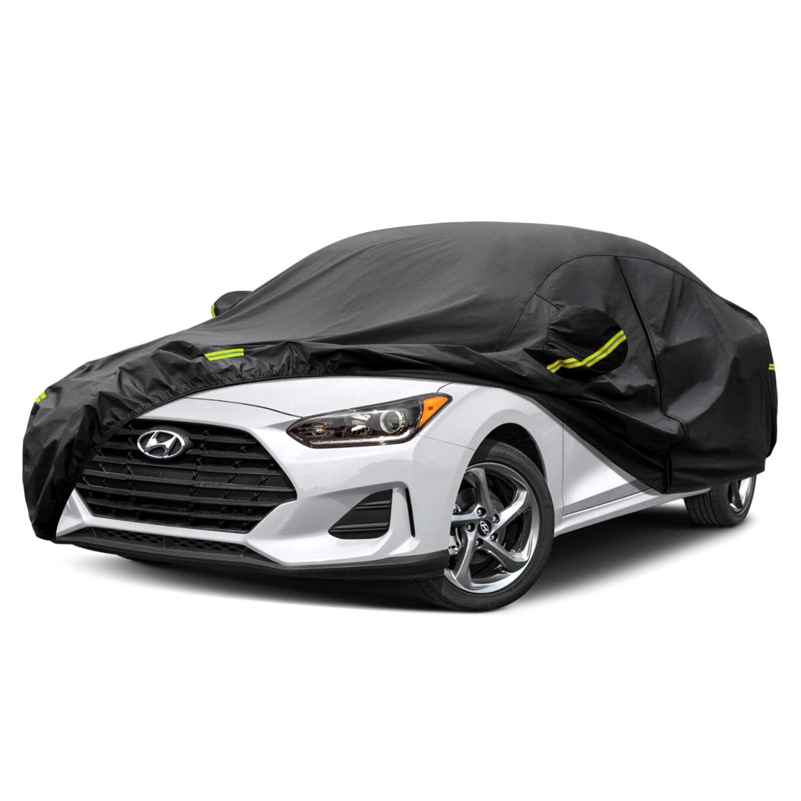 Kaugung 6 Layers Hatchback Car Cover Custom Fit Hyundai Veloster From 2011 To 2025, Waterproof Car Cover All Weather For Automob