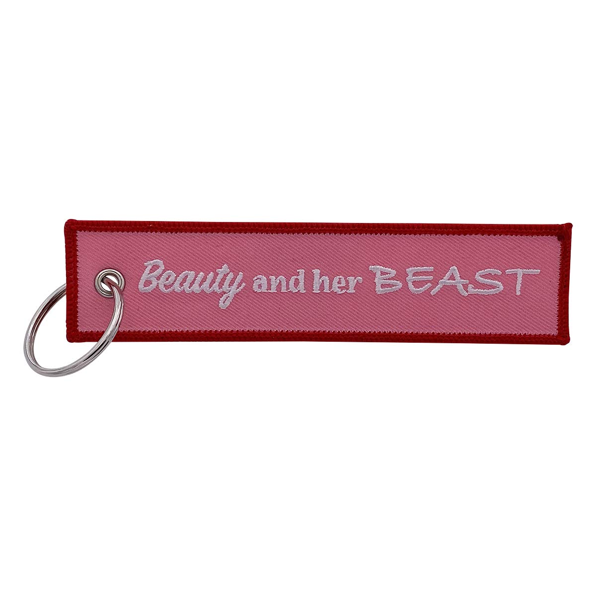 Keychain Tag For Motorcycles, Scooters, Bike, Cars, Backpacks, Gifts, & More (Beauty And Her Beast)