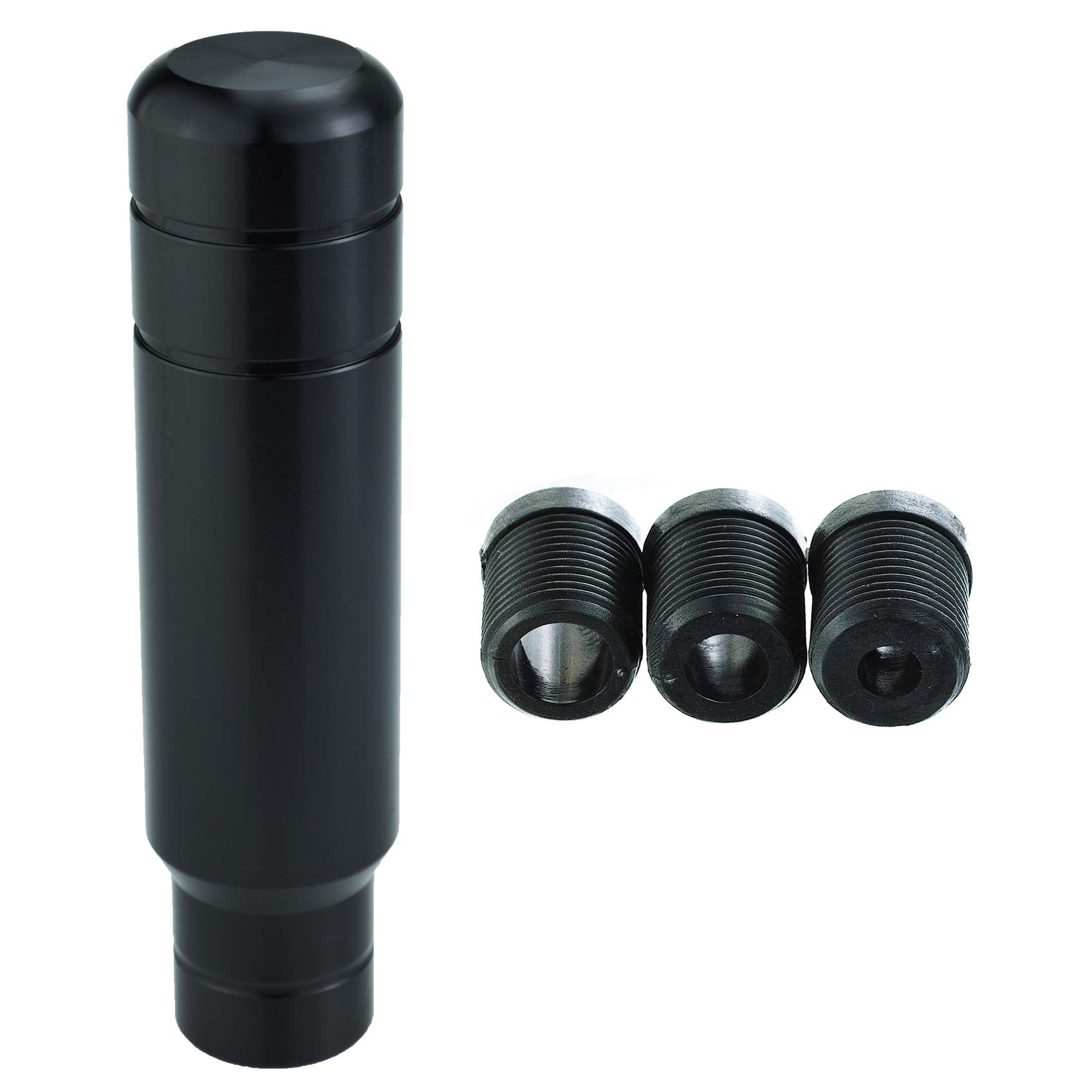 Abfer Metal Heavy Shift Knob, 5'' Aluminum Alloy Weighted Gear Lever Stick Shifter Handle Fit Most Manual Vehicle (Black)