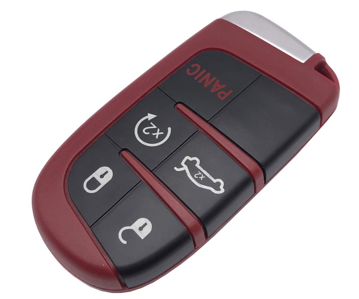 Replacement Key Fob Cover Case fit for 2016 2017 2018 2019 2020 Dodge Charger Challenger Jeep Grand Cherokee Compass Cherokee Re