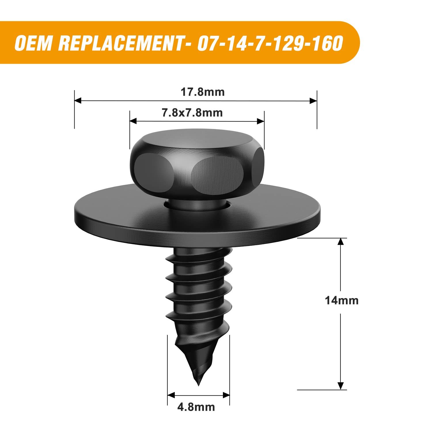 Gooacc 25Pcs Hex Head Sems Screws M4.8-1.61 X 16Mm Engine Shields Splash Guard Bumper Cover Replacement For Bmw 128I 135I 228I 2