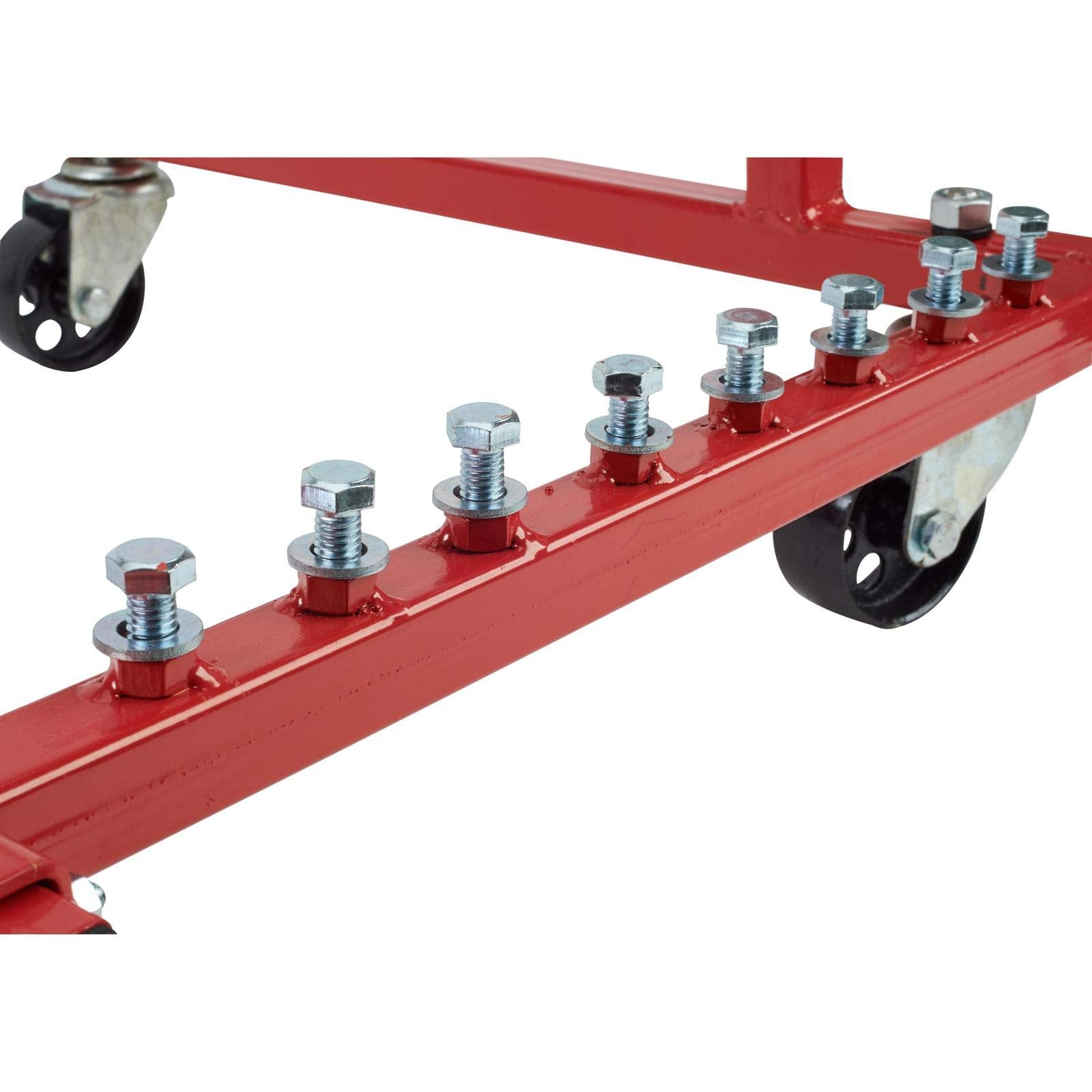 Speedway Motors Rolling Engine Cradle Stand With Wheels, Fits Chevy V8 Small Block And Big Block, Steel Construction, Built In Hardware Storage, Easy Assembly