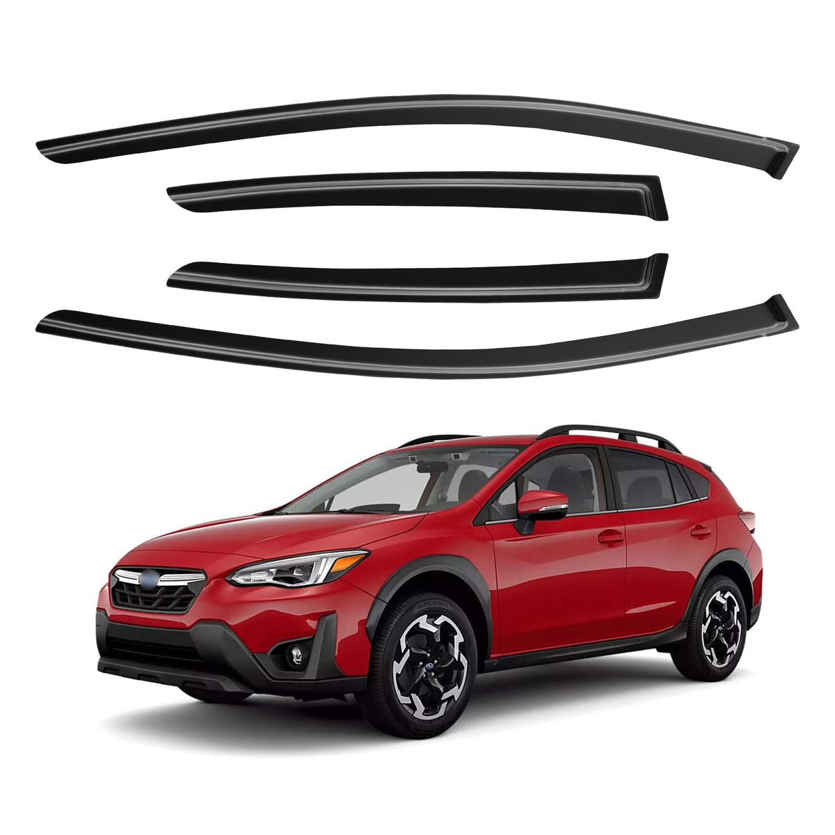 Window Visors Rain Guards for 2018-2023 Subaru Crosstrek, Out-Channel Window Vent Wind Deflectors Visors Shades for 2017-2023 Su