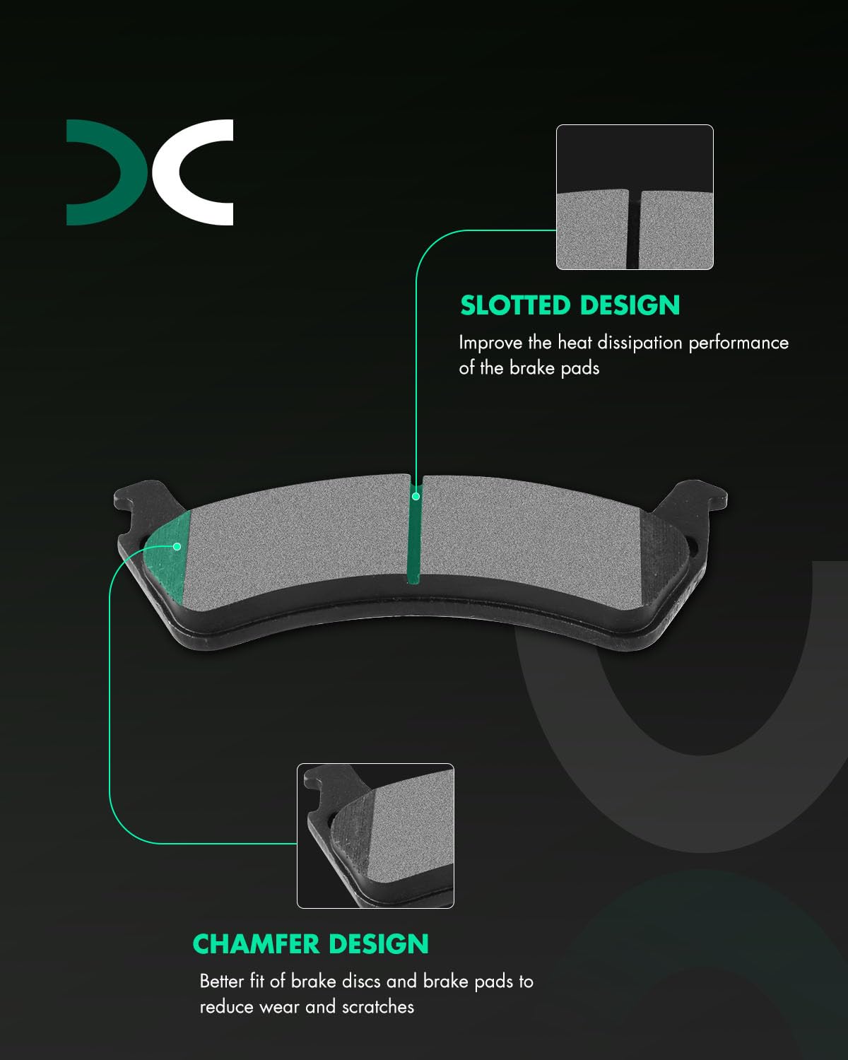 Scitoo D667 Rear Ceramic Brake Pads Sets Fit For Ford For Explorer 1995-2001,For Ford For Explorer Sport 2001-2002,For Ford For