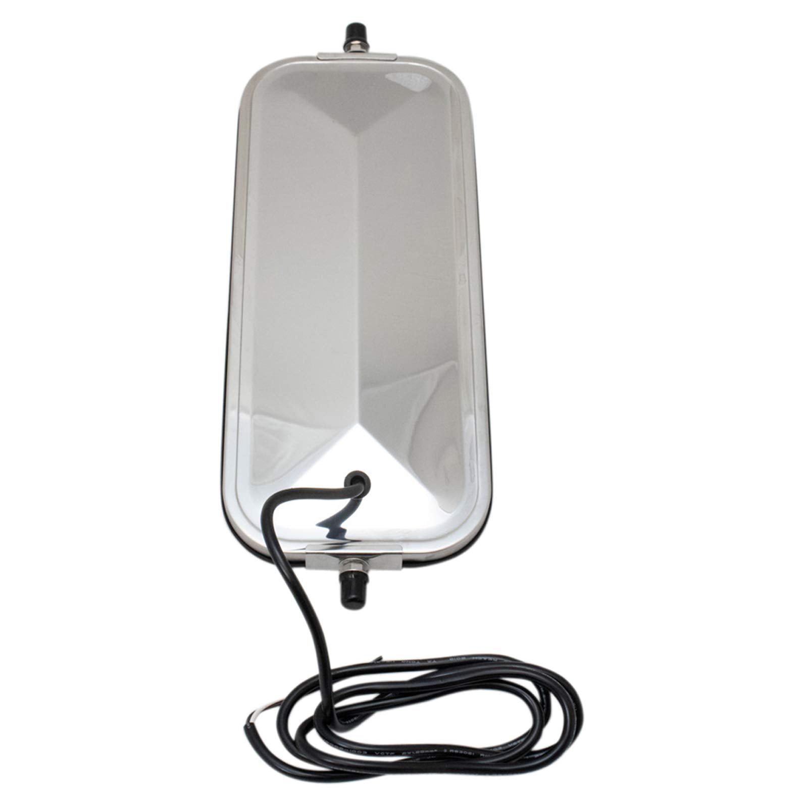 Trq 16'' X 7'' Stainless Steel West Coast Mirror Pair Peak Back Heated Compatible With Hd Truck