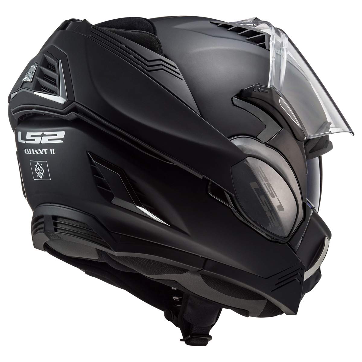 Ls2 Helmets Valiant Ii Blackout Valiant Ii Modular Helmet (Matte Black - 2X-Large)