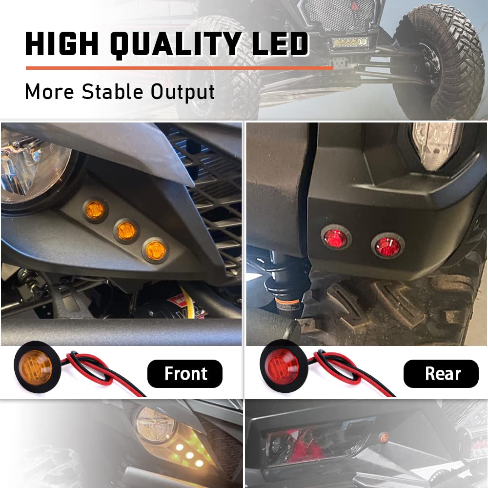 Hypertune Universal Atv/Utv Turn Signal Kit Horn Flasher Relay Kit Compatible With Polaris Kawasaki Golf Cart Arctic Cat Sxs Atv Utv Street Legal Kit Vertical Green