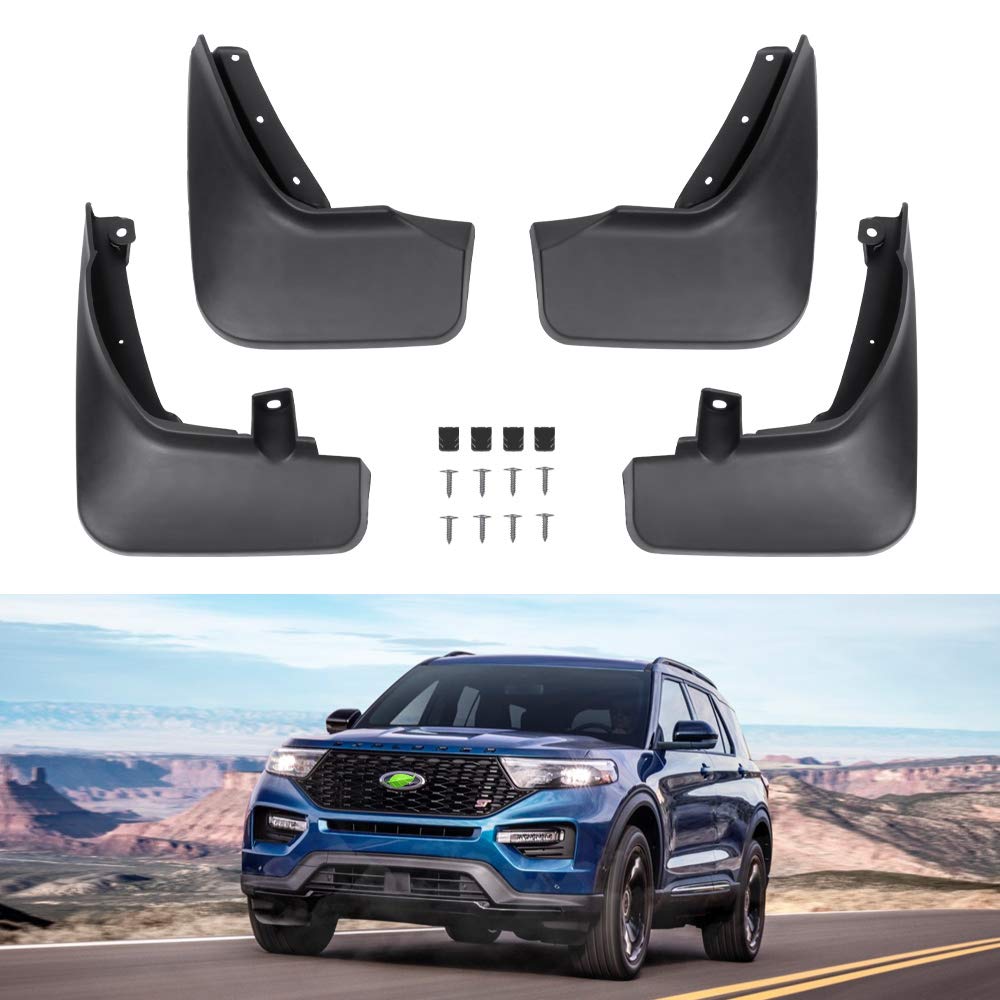 Autorder Mud Flpas Splash Guards For Ford Explorer 2020 2021 2022 2023 2024 2025 Accessories Mudflap Fender Flares Front And Rear Mud Guard Set 4Pcs