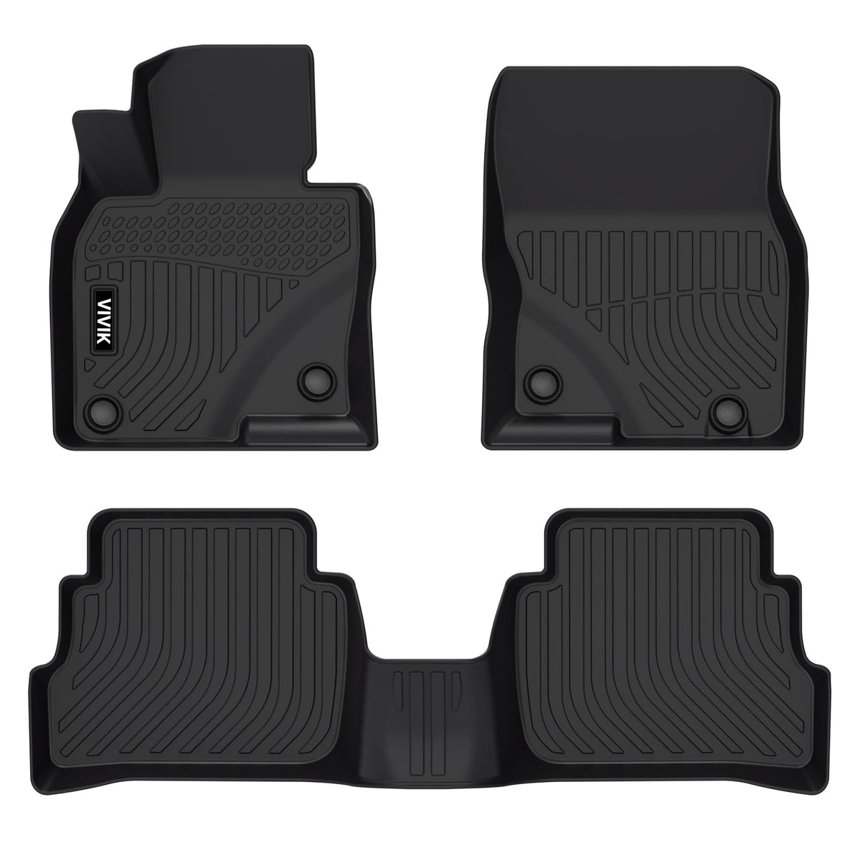 VIWIK Floor Mats Fit for Mazda CX-5 2017-2024 TPE Anti-Slip Car Mats All Weather Custom Floor Liners Include 1st and 2nd Row Fro