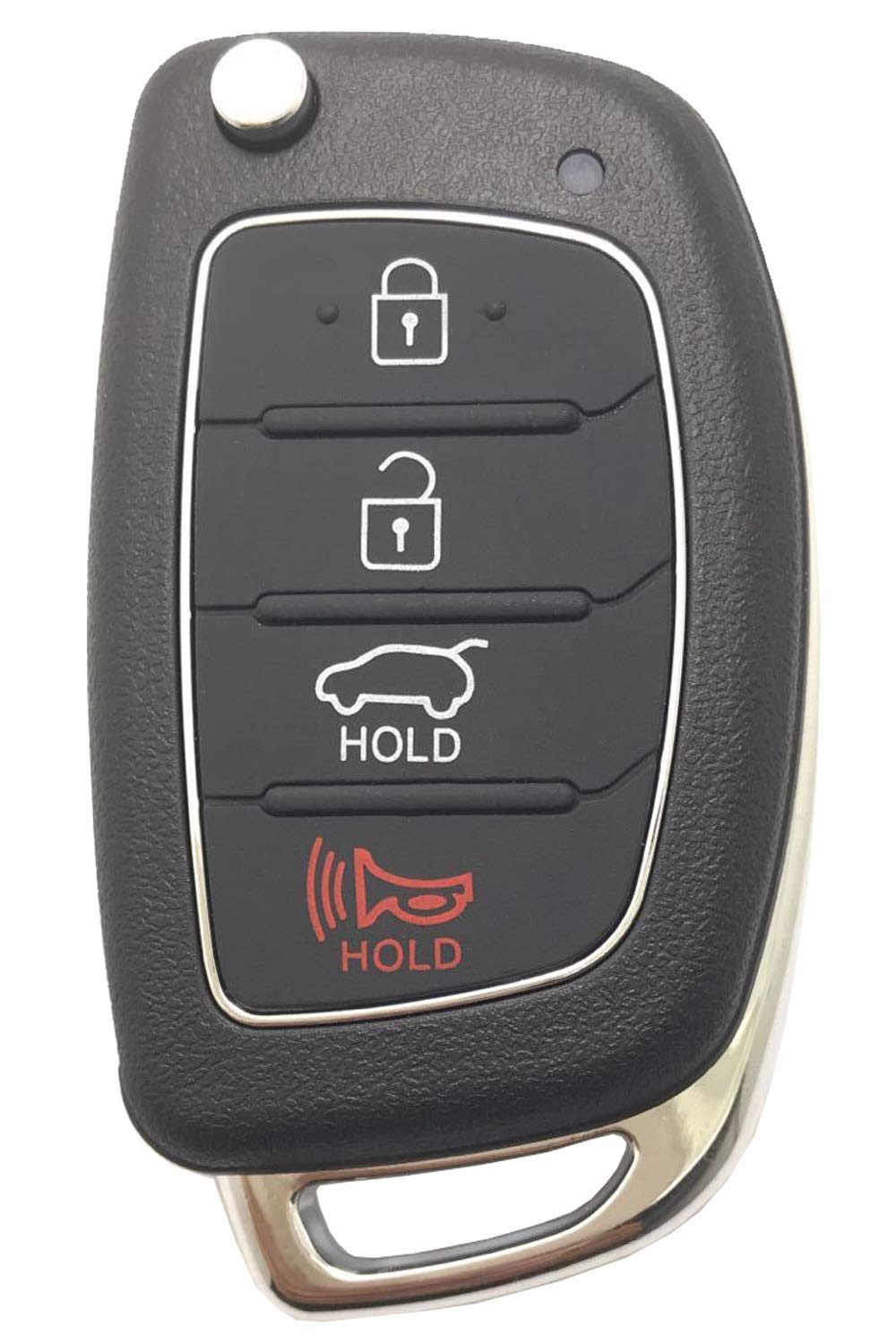 Horande Folding Replacement Key Fob Cover Case Fit For Hyundai 2015-2017 Sonata 2013-2015 Santa Fe Tucson Keyless Entry Key Fob