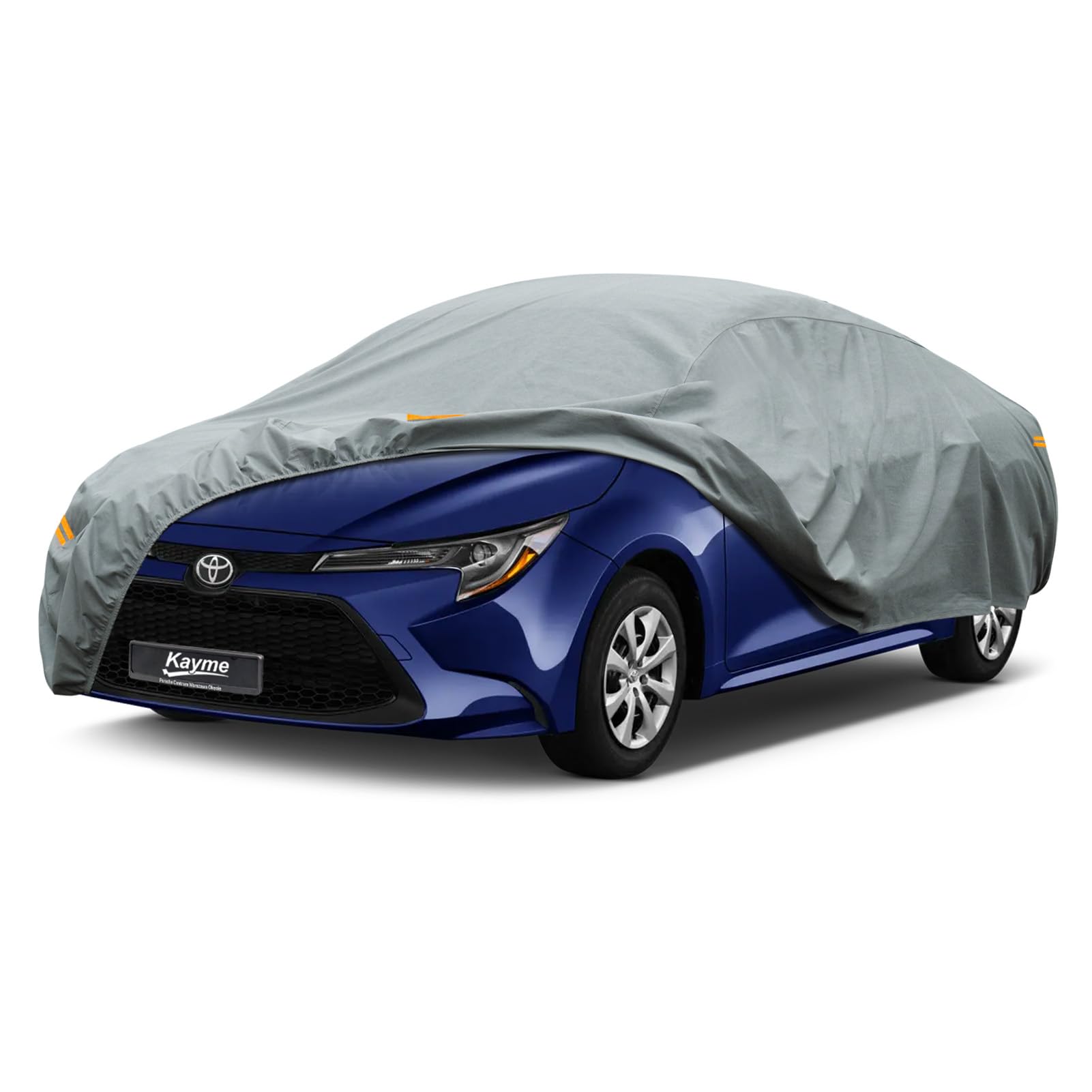 Kayme Heavy Duty Car Cover Custom Fit Toyota Corolla Waterproof All Weather For Automobiles, Full Exterior Covers Sun Rain Uv Pr