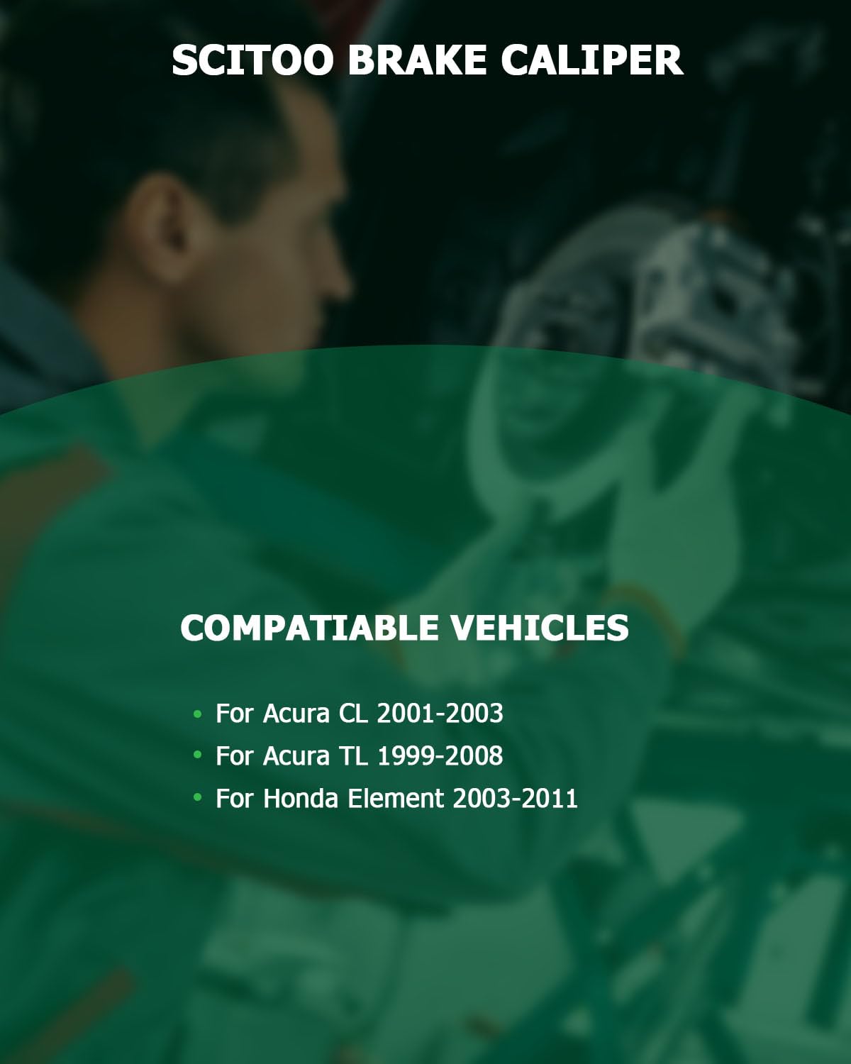 Scitoo Rear Left Brake Caliper With Bracket 19-B2589 Compatible For Acura Cl 2001-2003 For Acura Tl 1999-2008 For Honda Element