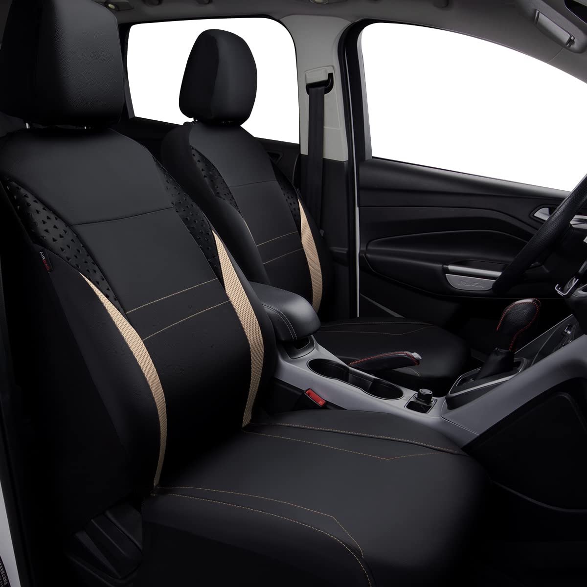 Flying Banner car seat Covers Protectors Full Set Synthetic Leather mesh Rear benc Split Fashion Woman Sporty Femal SUV Truck (B