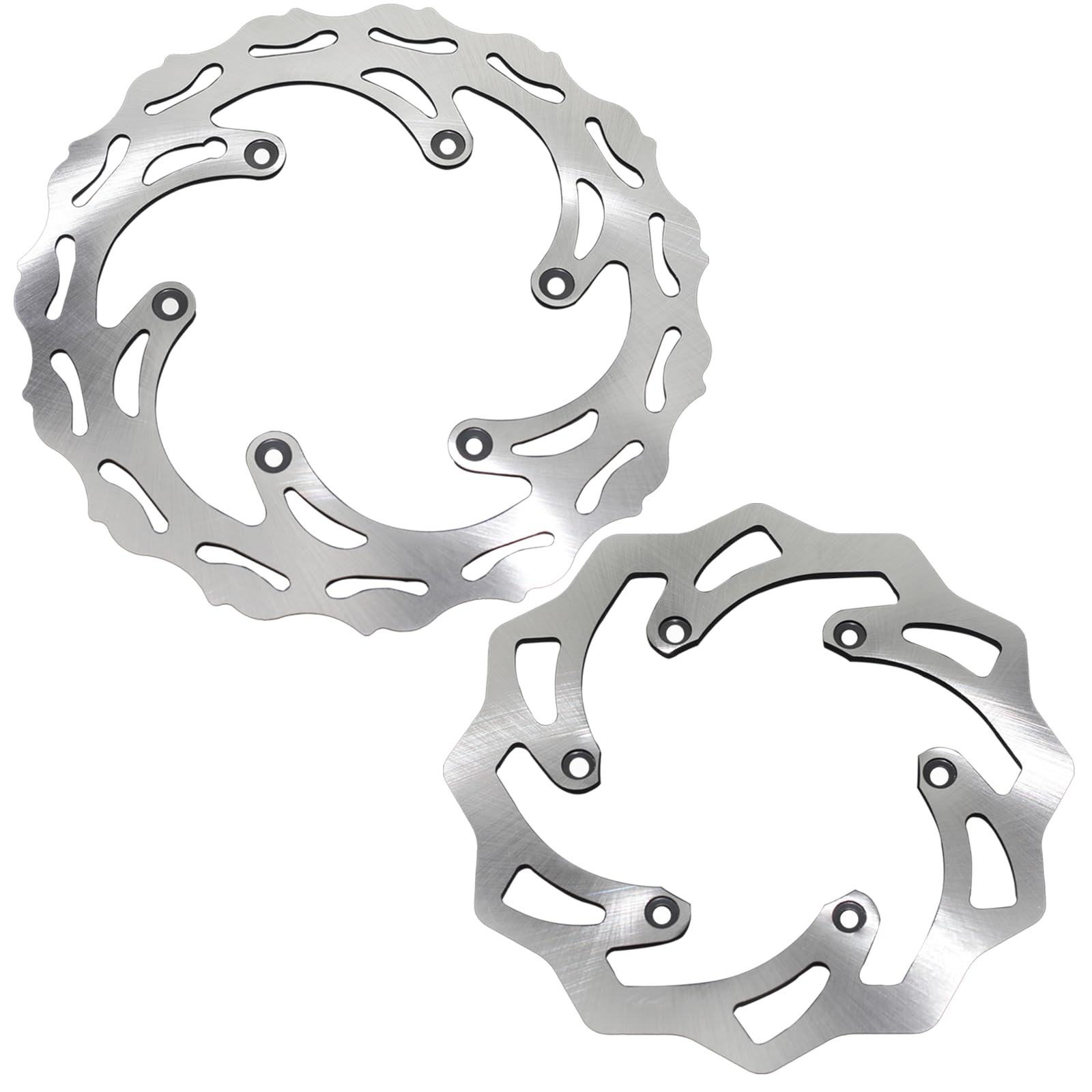 Coimoviol 260MM 220MM Front Rear Brake Disc Rotor 2PCS Compatible with KTM 125 250 350 450 500 1994-2022, Husqvarna 125-501 FE/T