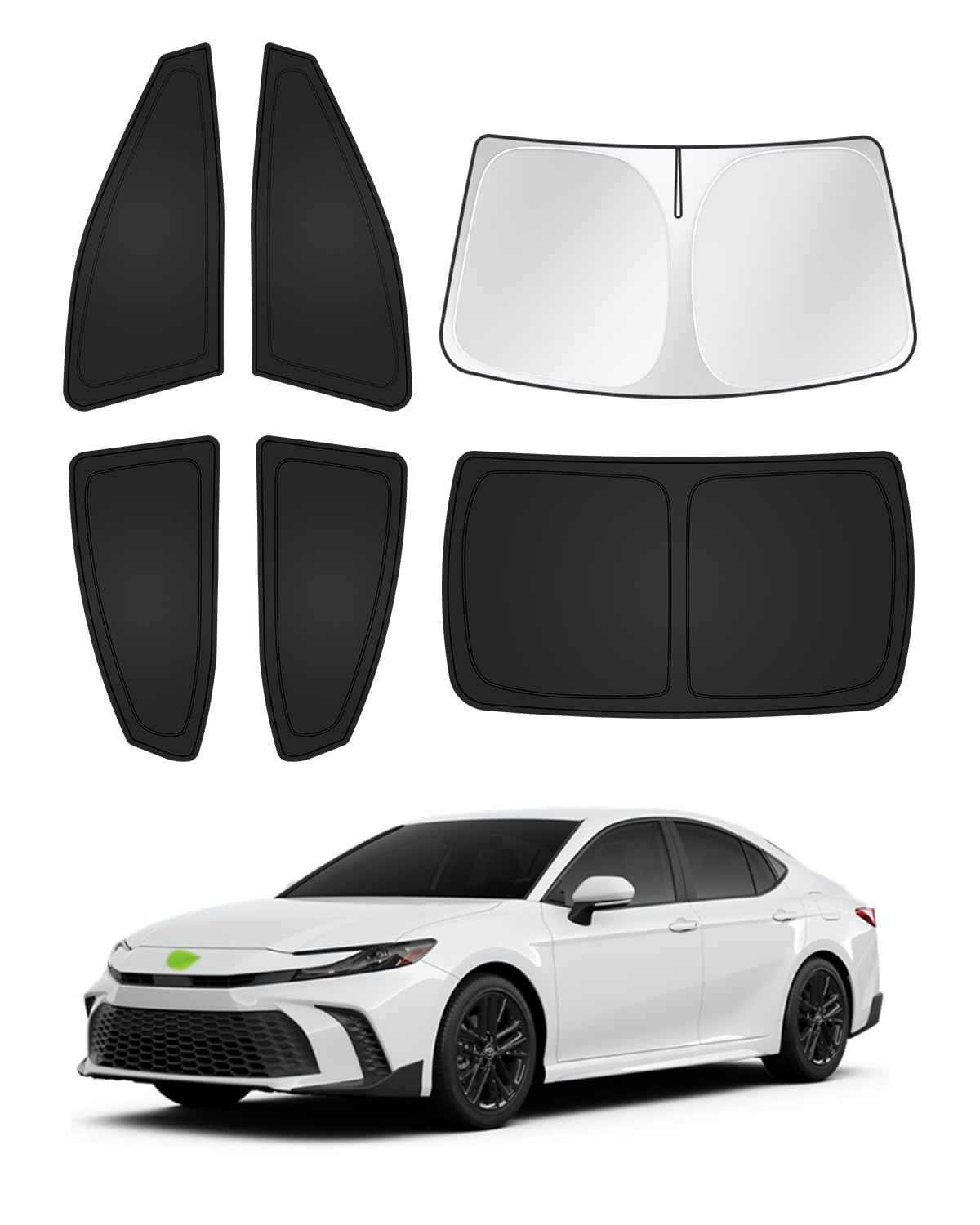 Canvcle Sunshades For 2025 Toyota Camry Accessories Windshield Sun Shade Side Rear Window Shade Cover Sun Visor Shield Privacy P