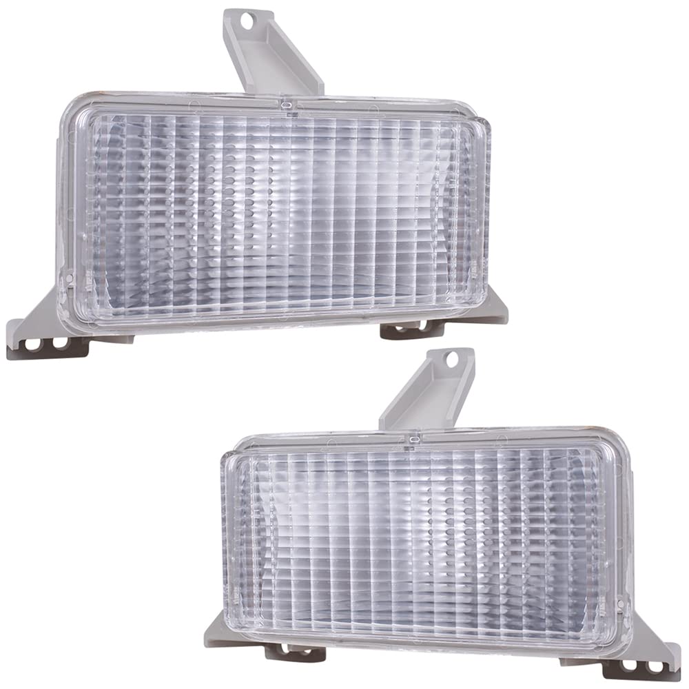 Epic Lighting Lens Housing Park Signal Lights Assembly Replacement For Chevy Gmc 83-87 C/K Pickup Chevy 83-88 Blazer Jimmy Subur