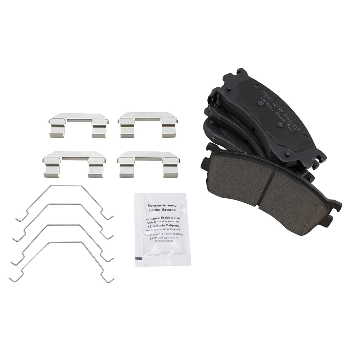 TRQ Front Brake Pads Ceramic Compatible with 2001-2003 Mazda Protege 2002-2003 Protege5