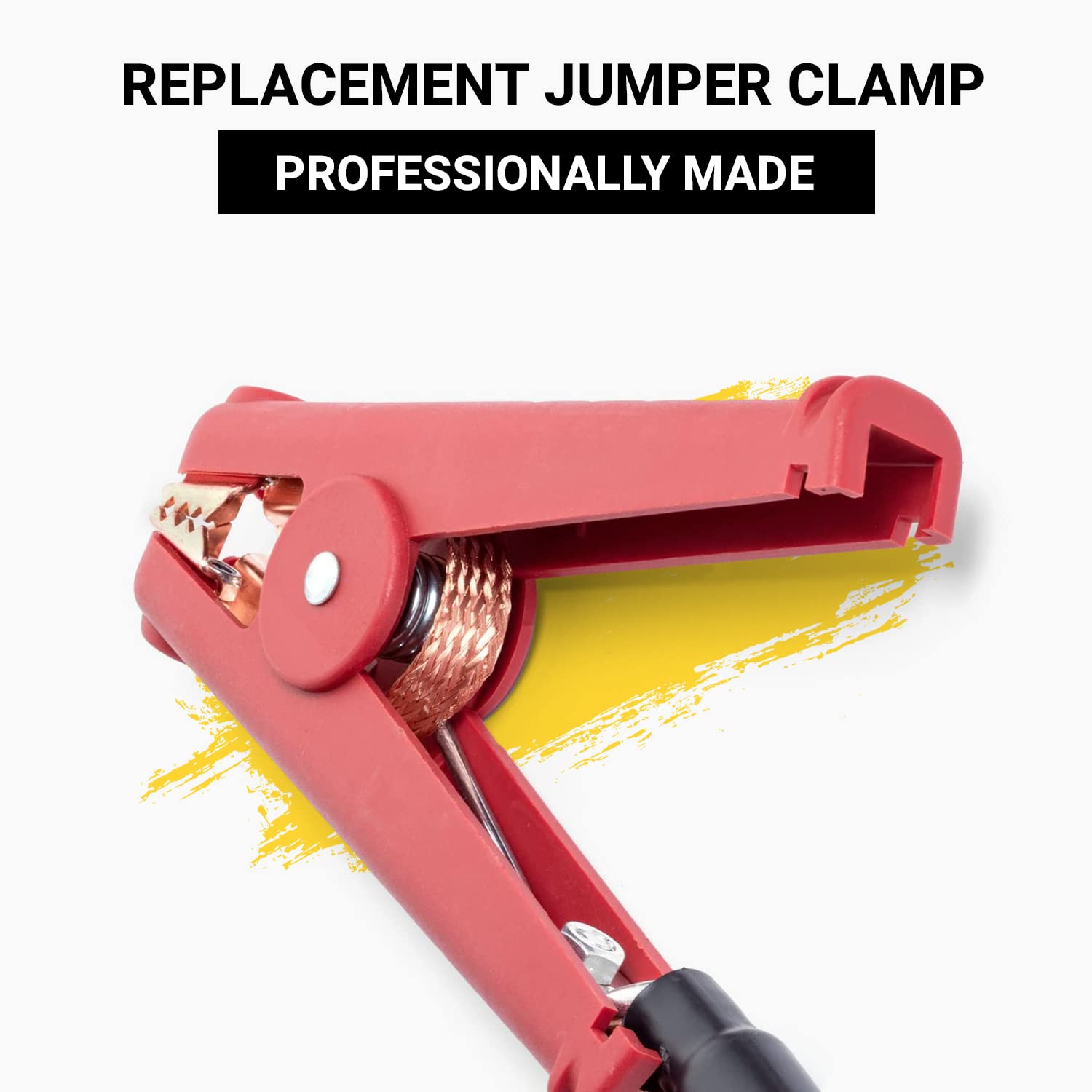 Spartan Power Replacement Jumper Cable Heavy Duty Car Battery Clamps - Clamp Ends Replacements For Jump Starter Cables - Single