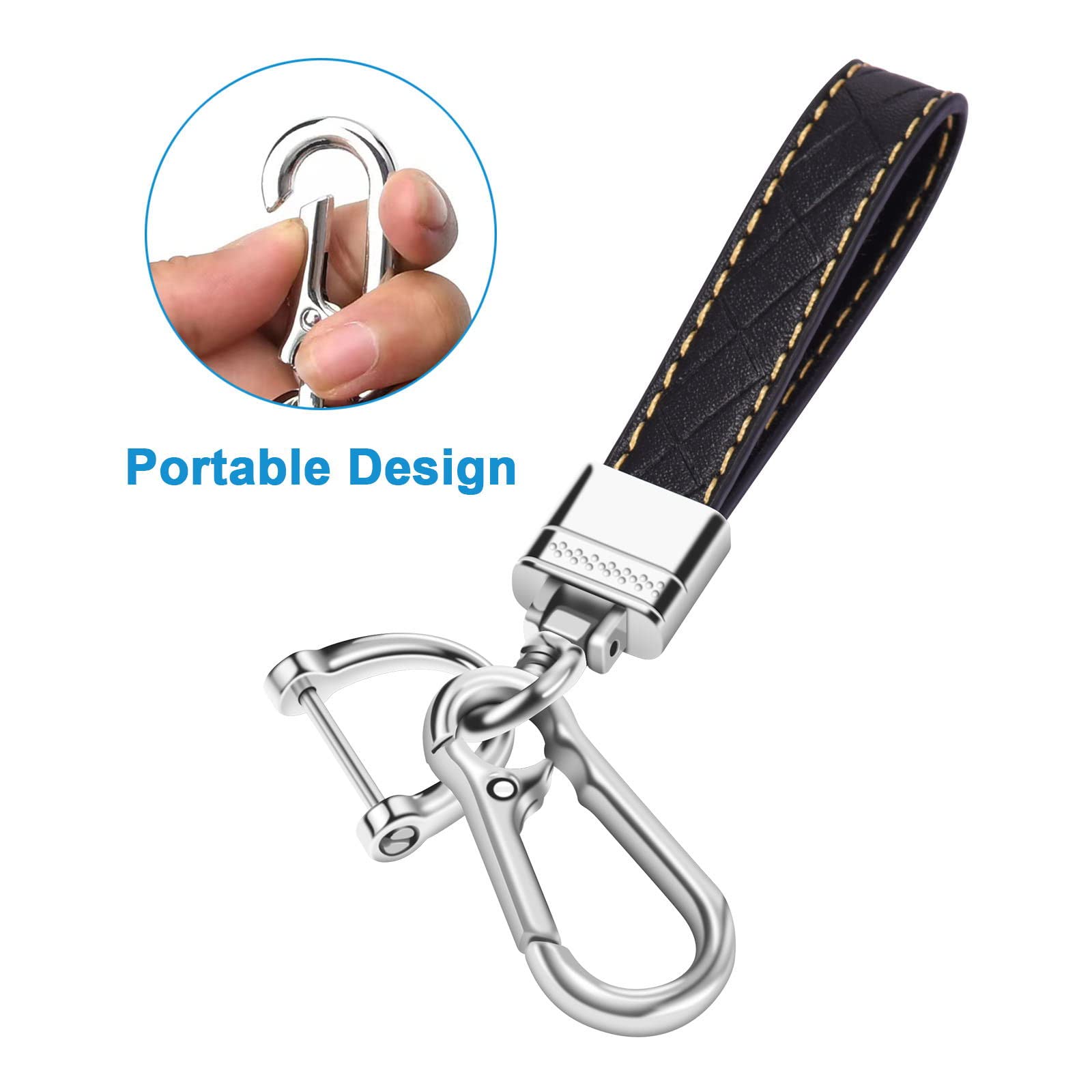 Key Fob Cover For Chevy Tahoe Suburban Gmc Yukon Accessories With Keychain 6 Button Key Shell Case Tpu (Blue)