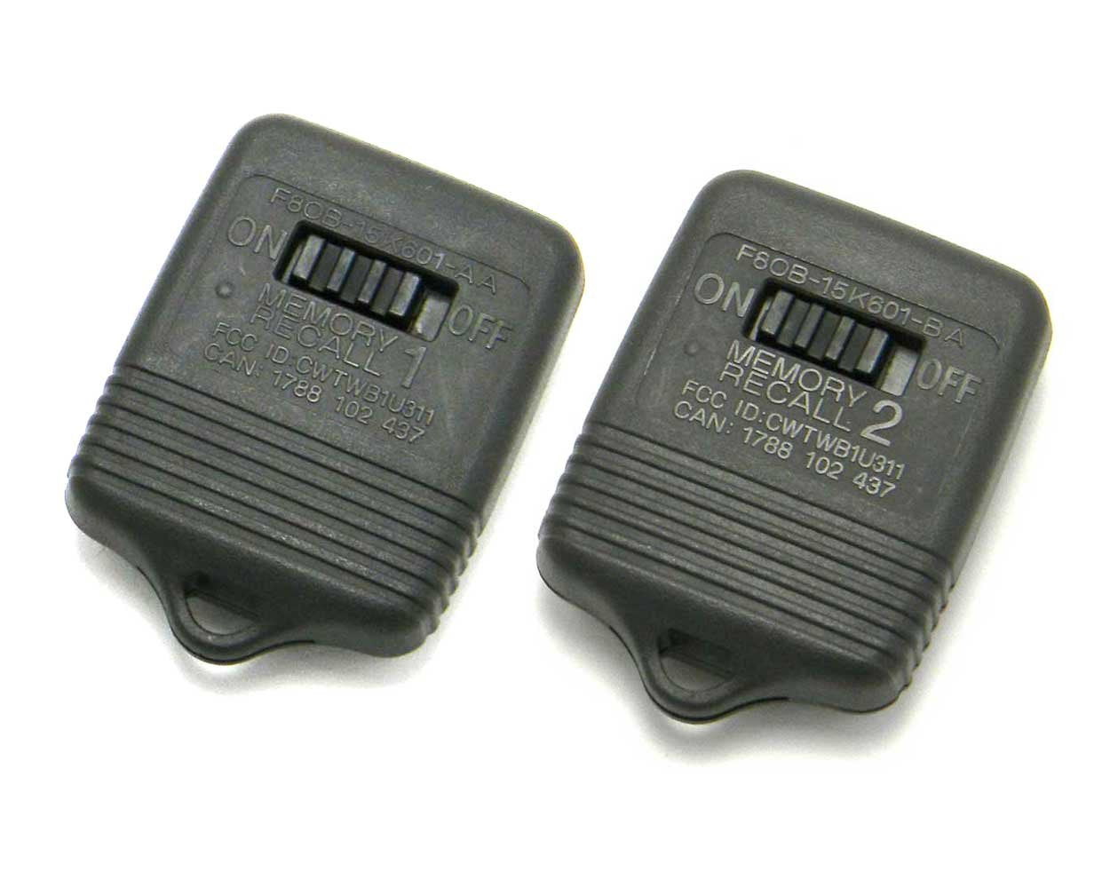 Pair Of Oem Lincoln Keyless Entry Remote Fob - Memory #1 & #2 (Fcc Id: Cwtwb1U311 / P/N: F8Ob-15K601-Aa, F8Ob-15K601-Ba)