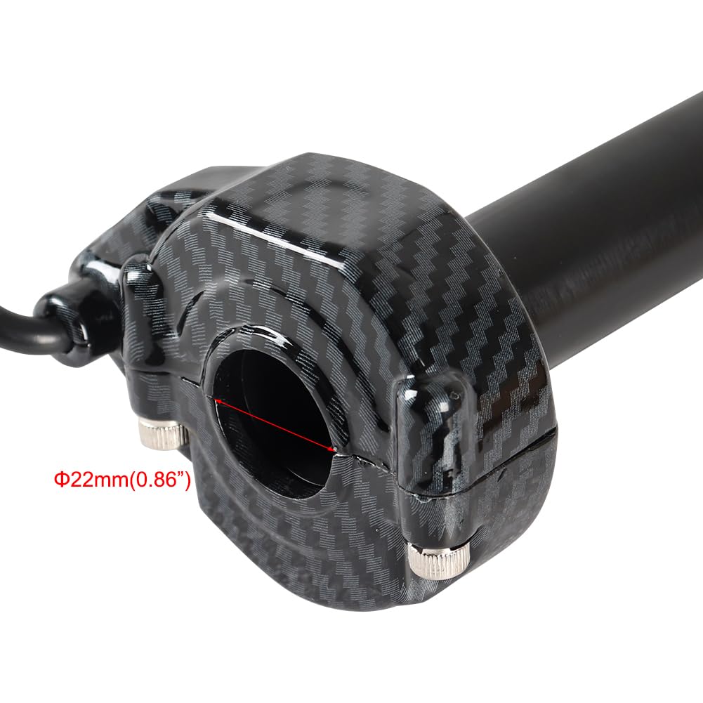 Surron Throttle Handle Imitation Carbon Fiber Throttle Grips Quick Twister With Throttle Cable Throttle Kit For Electrice Dirt Bike Sur-Ron/Surron/Light Bee/Sur Ron S/Surron X / X160 / X260