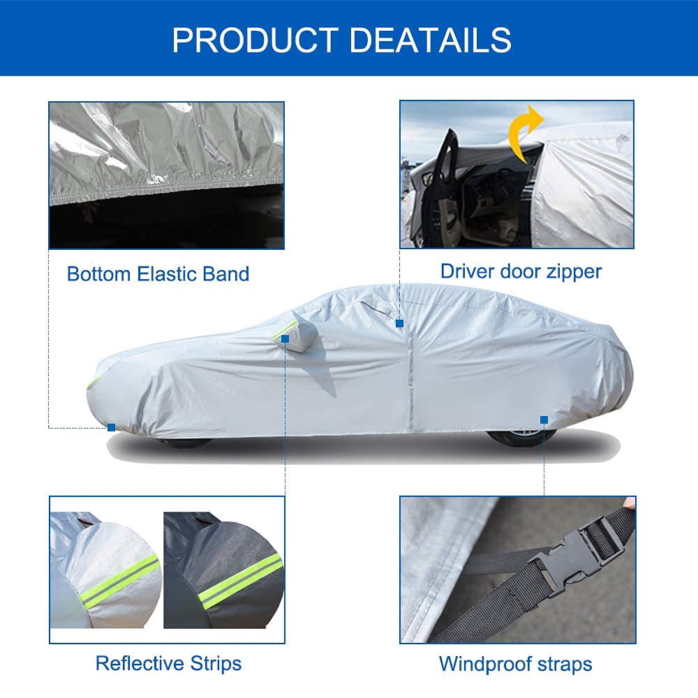 Kaugung 6 Layers Car Cover Custom Fit Honda Insight From 2019 To 2025, Waterproof All Weather Resistant Outdoor Indoor Sun Rain