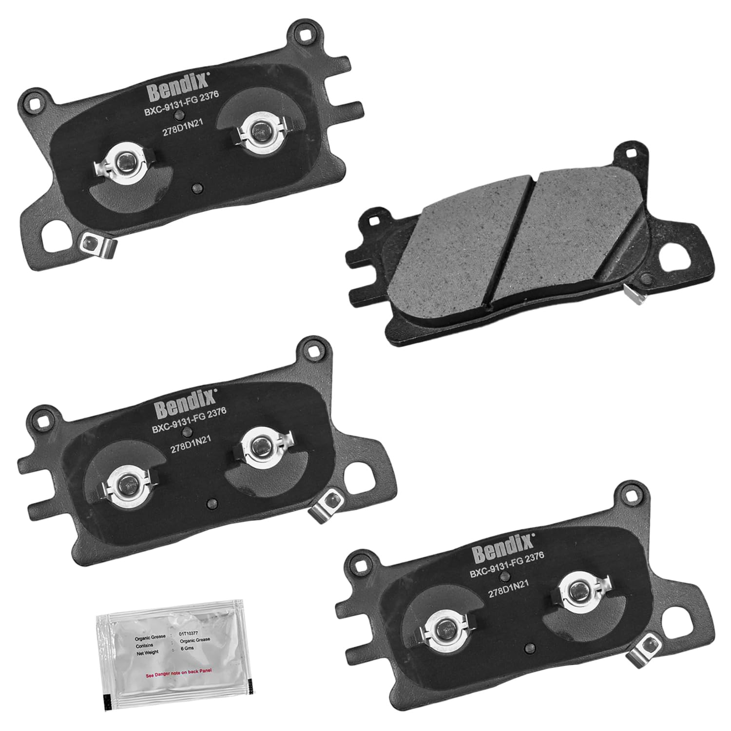 Bendix Priority1 Cfc2376 Ceramic Front Brake Pads For Genesis Gv80 2024-2021