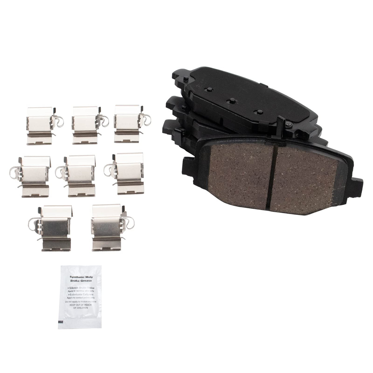 TRQ Rear Brake Pads Ceramic Compatible with 2012-2016 Chrysler Town Country 2011-2020 Dodge Grand Caravan 2012-2020 Journey 2012