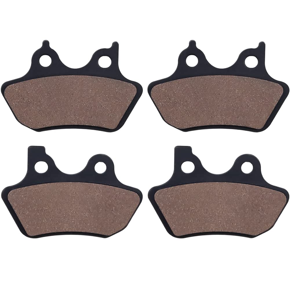 Cyleto Front & Rear Brake Pads for Harley Davidson Softail FLSTCI FLSTC Heritage Classic 2000-2007/Fat Boy/Dyna Electra Glide/Sp