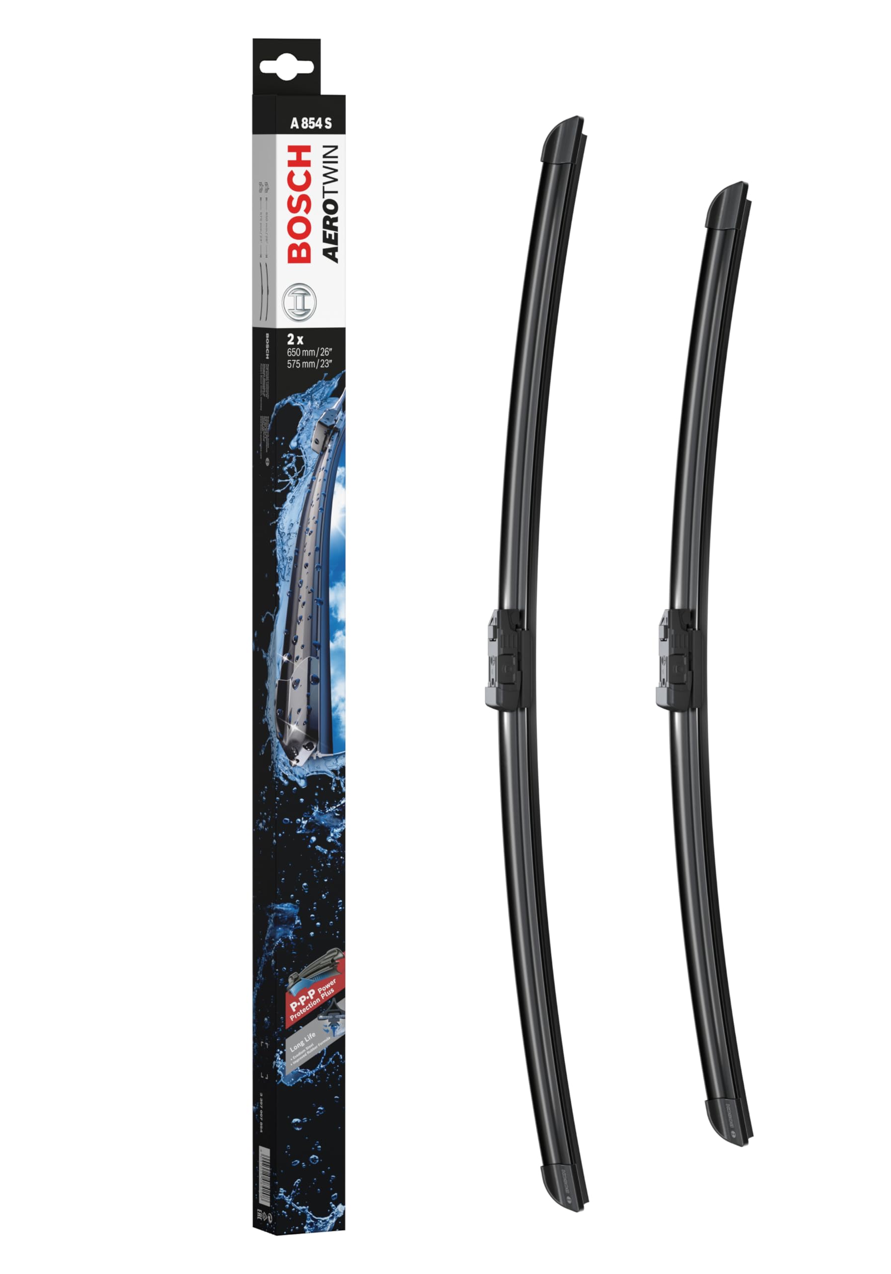 Bosch 3397007854 Aerotwin Oe Replacement Wiper Blades Driver & Passenger Side - Set Of 2 (26'' & 23'') Top Lock 19Mm