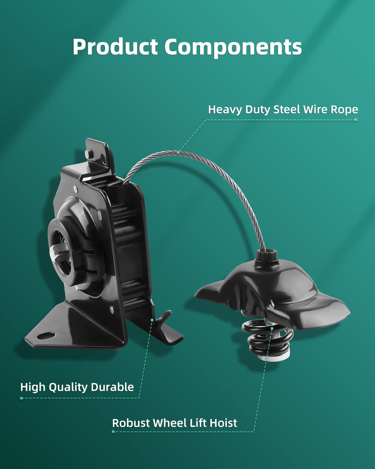 Scitoo 924-510 Spare Tire Hoist Spare Tire Winch Carrier Compatible For Chevrolet Silverado 1500 1999-2017, For Gmc Sierra 1500