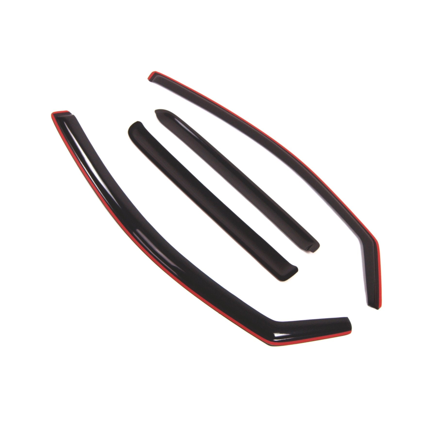 Tuningpros Wd2-358I Dark Smoke 4 Pcs Set Window Visor (In-Channel) Deflector Rain Guard Compatible With 2004-2015 Nissan Titan C