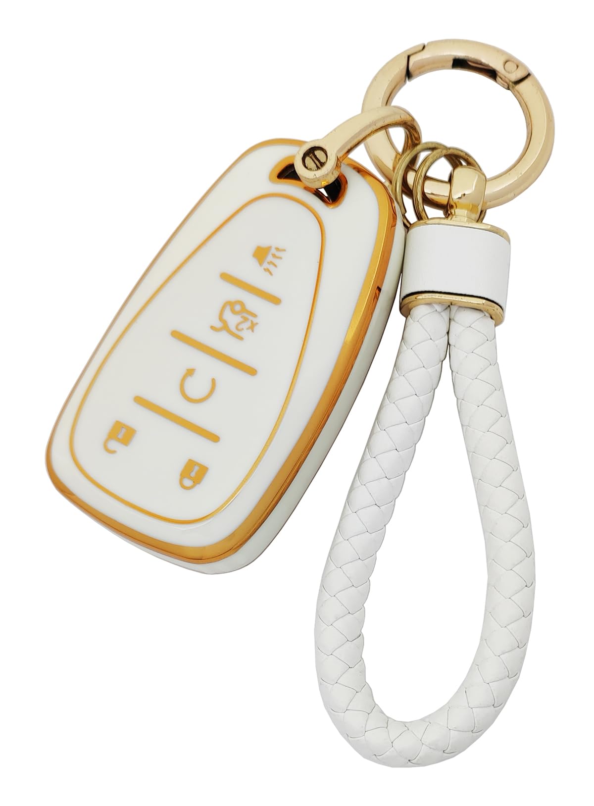 Arruweer Soft Tpu Smart Key Case Holder Protector Key Fob Cover Compatible With Chevrolet 2016-2021 Chevy Equinox Malibu Camaro