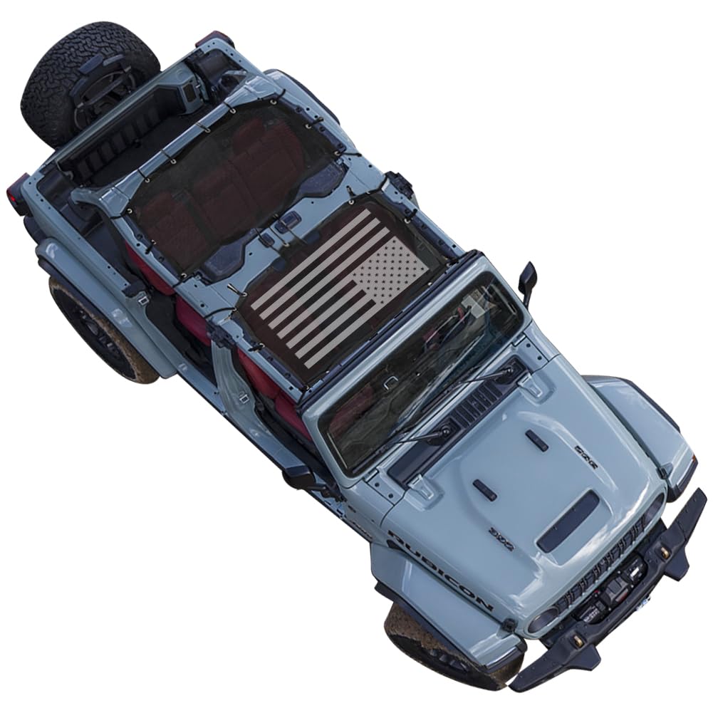 sukemichi Sunshade Bikini Top for 2024 2025 Jeep, Mesh Sun Shade Top Cover Bimini Top for 2024 2025 Jeep Wrangler JL 4XE Accesso