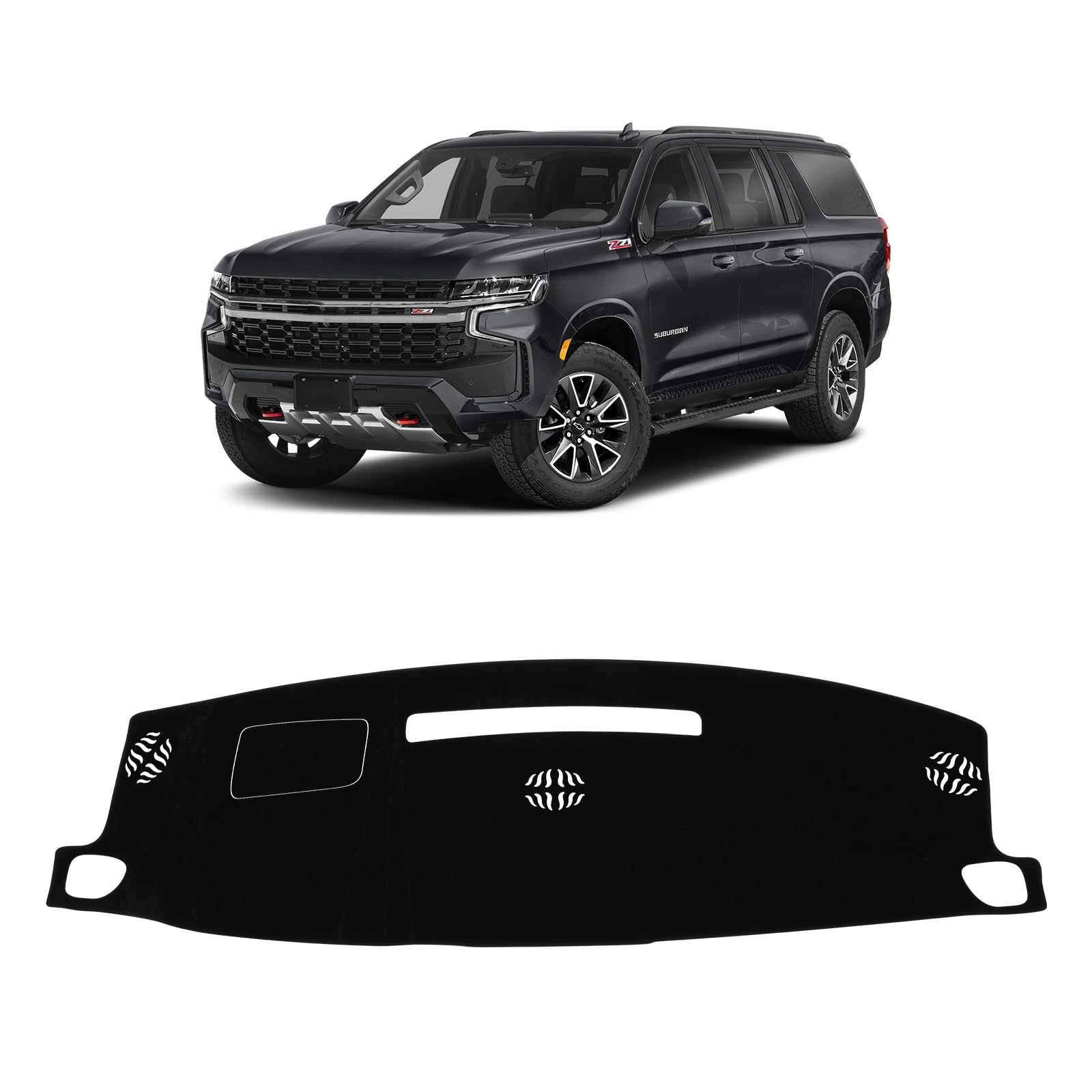 Autorder Dashboard Cover Mat For 2021-2024 Chevrolet Suburban/Tahoe/Gmc Yukon Accessories Dash Cover Flannel Dash Mat Sunshade G