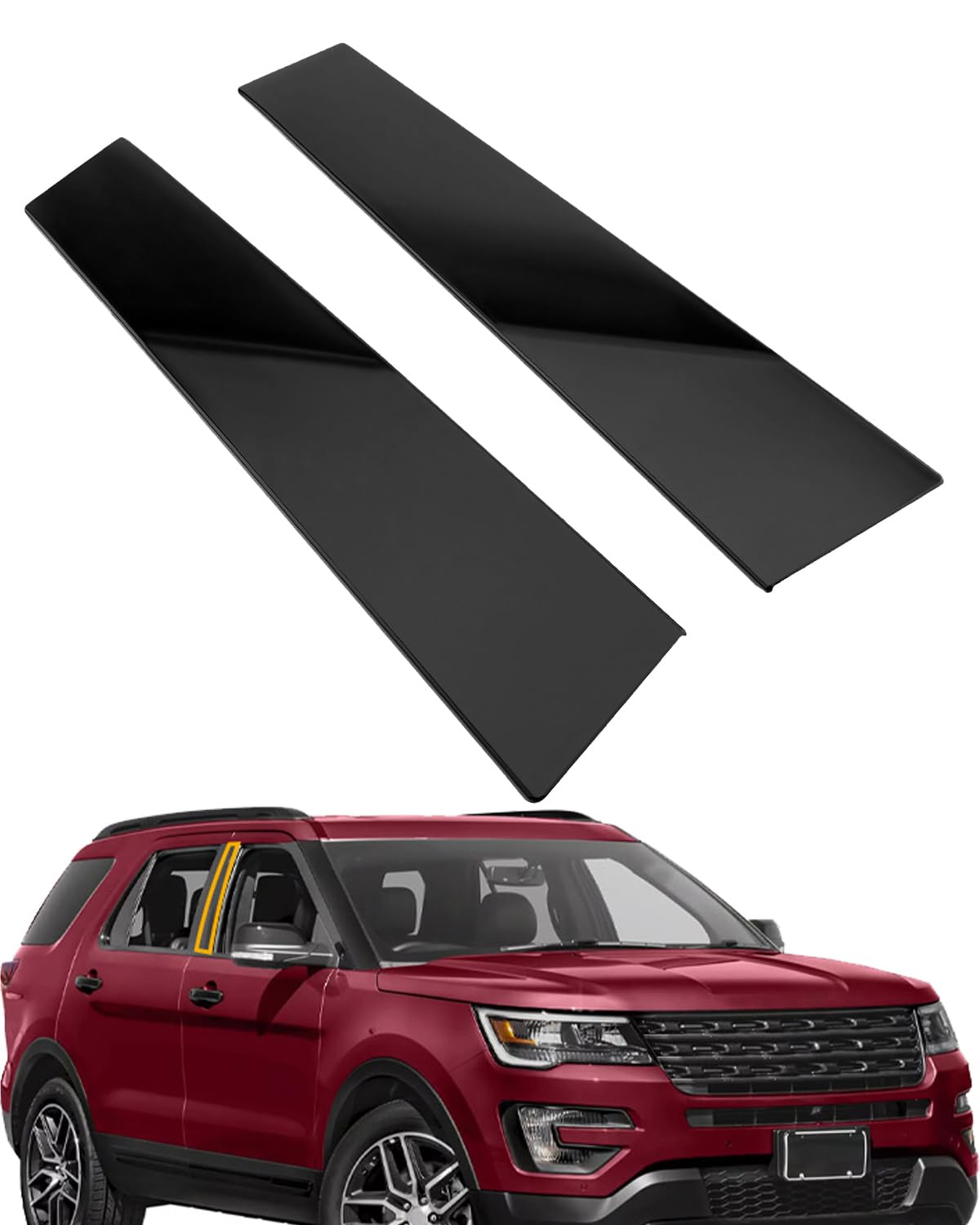 B Pillar Trim Molding, 926-448 926-449, Compatible With 2011-2016 Ford Explorer, Front Door Diver And Paseenger Side, Bb5Z-78205