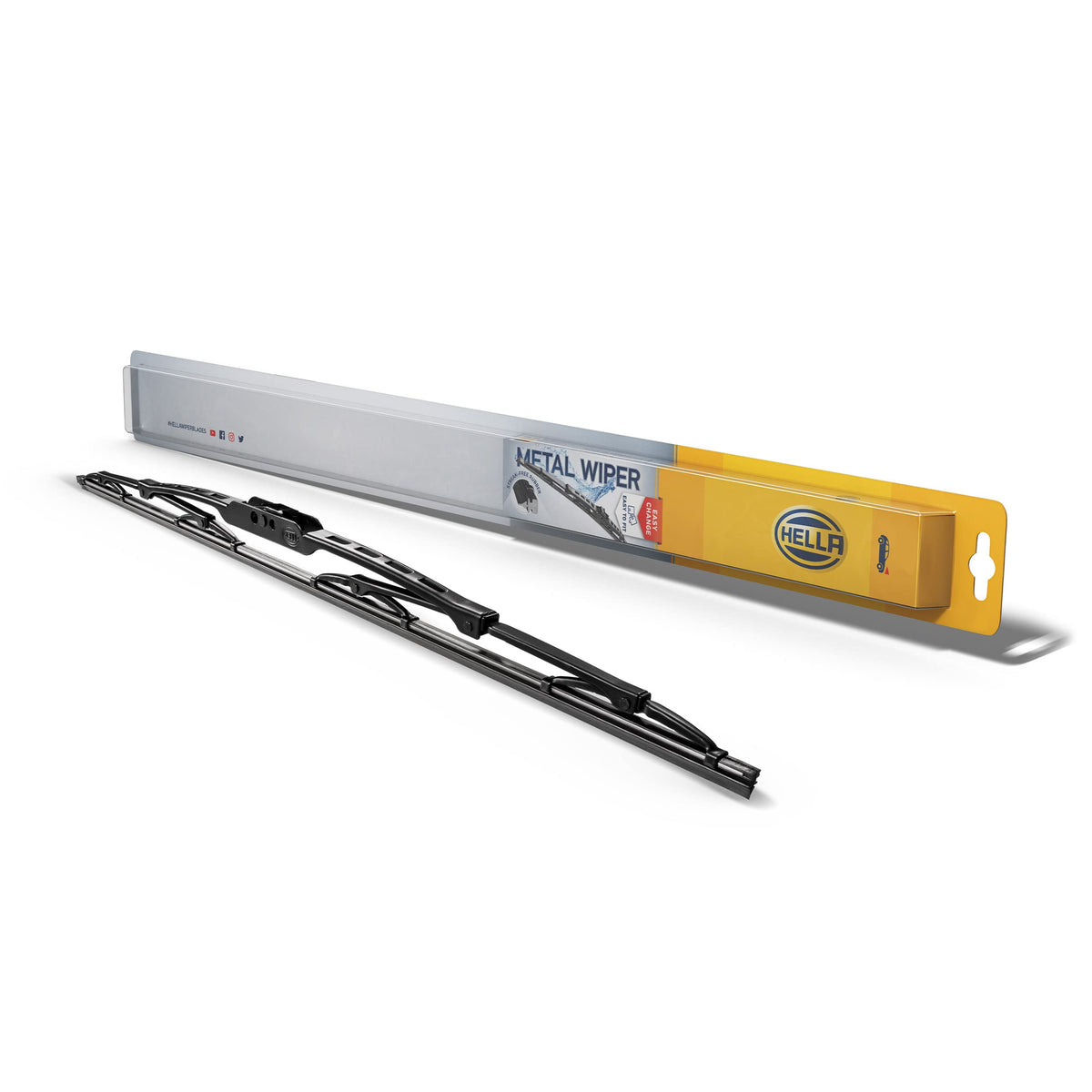 Hella Oe Quality 28 Inch All Seasons Streak-Free Rubber Standard Blade (Single Blade) Fits Select Chrysler Dodge Fiat Honda Hyun