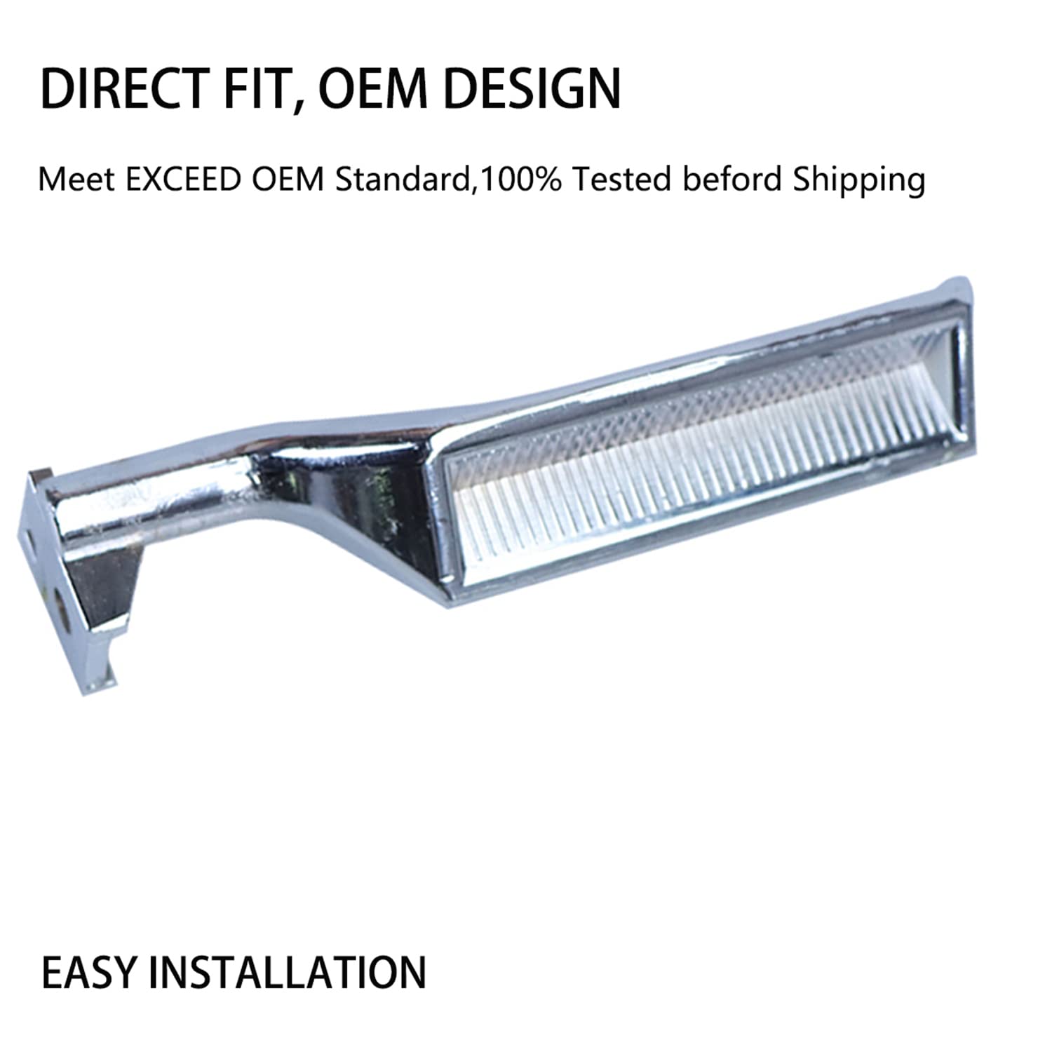 Ymhhefy Silver Interior Metal Door Handle Front Left Driver Side Replacement For 1987-1996 Ford Bronco F150 F250 F350 F53 F59 F800 Replaces E7Tz-1522601-A E7Tz-1522600-A 77177 77178 1Pcs