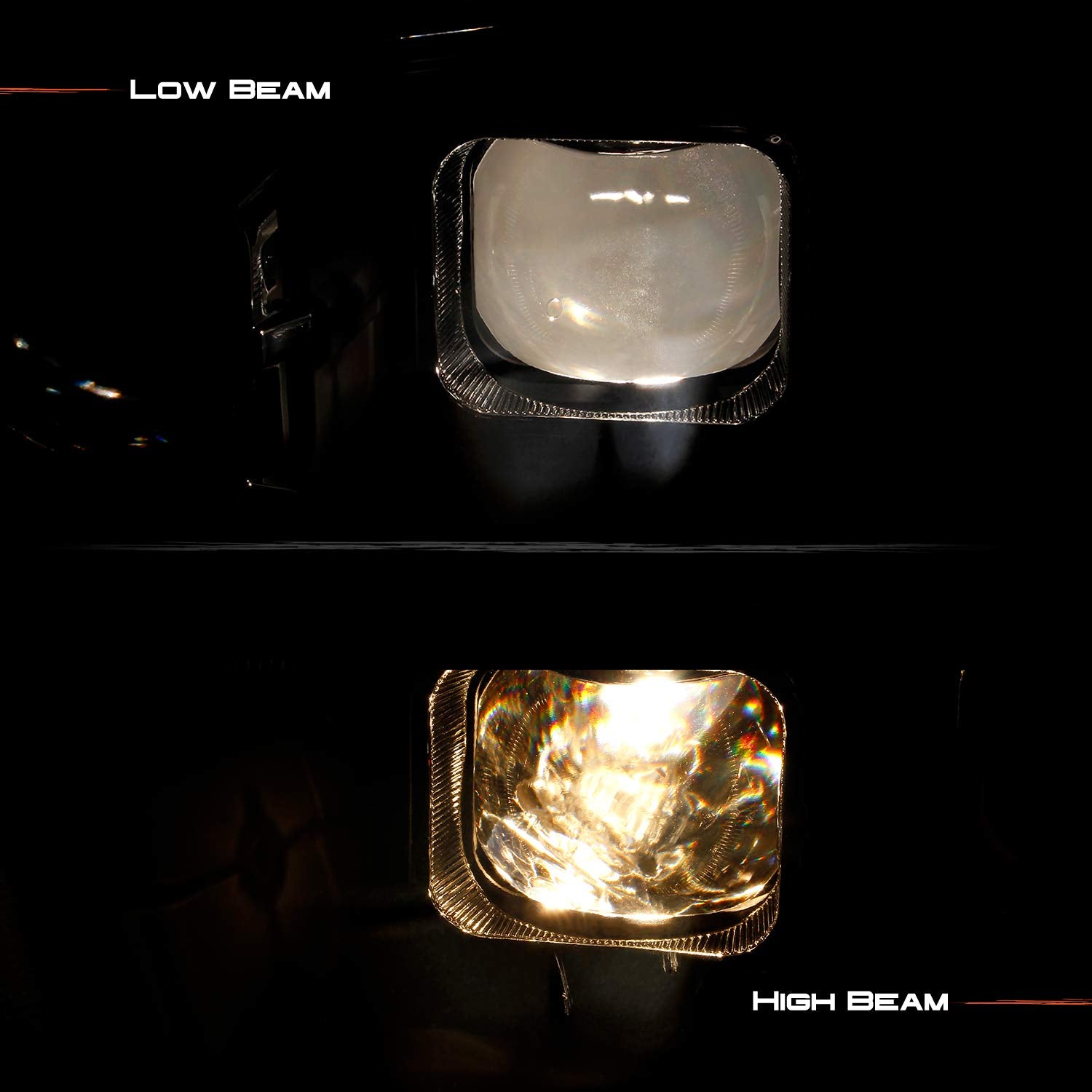 Akkon - For 09-18 Dodge Ram 1500 2500 3500 Upgrade Projector & Bar Led Black Housing Headlights With Light Bulbs Set