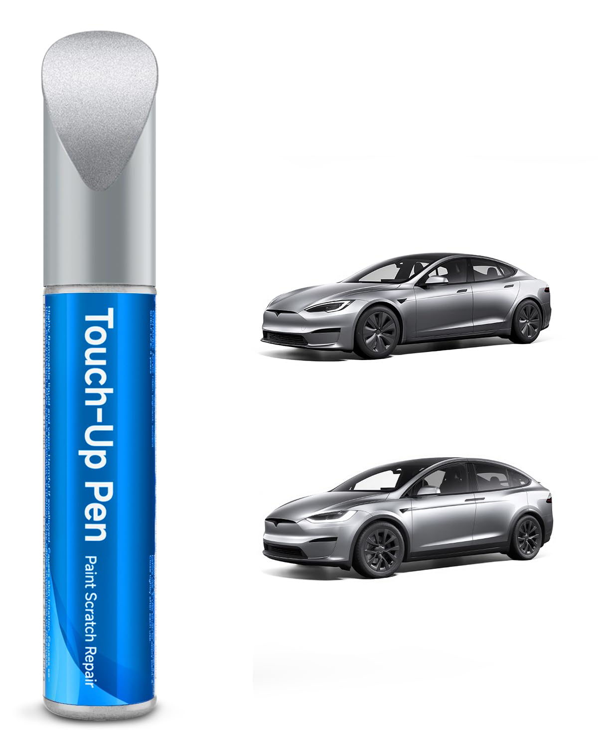 Teslaunch Lunar Silver(NEU-296E) Touch Up Paint for Tesla Model 3/Y/S/X - OEM Original Touch Up Paint Pen for Scratches Repair (