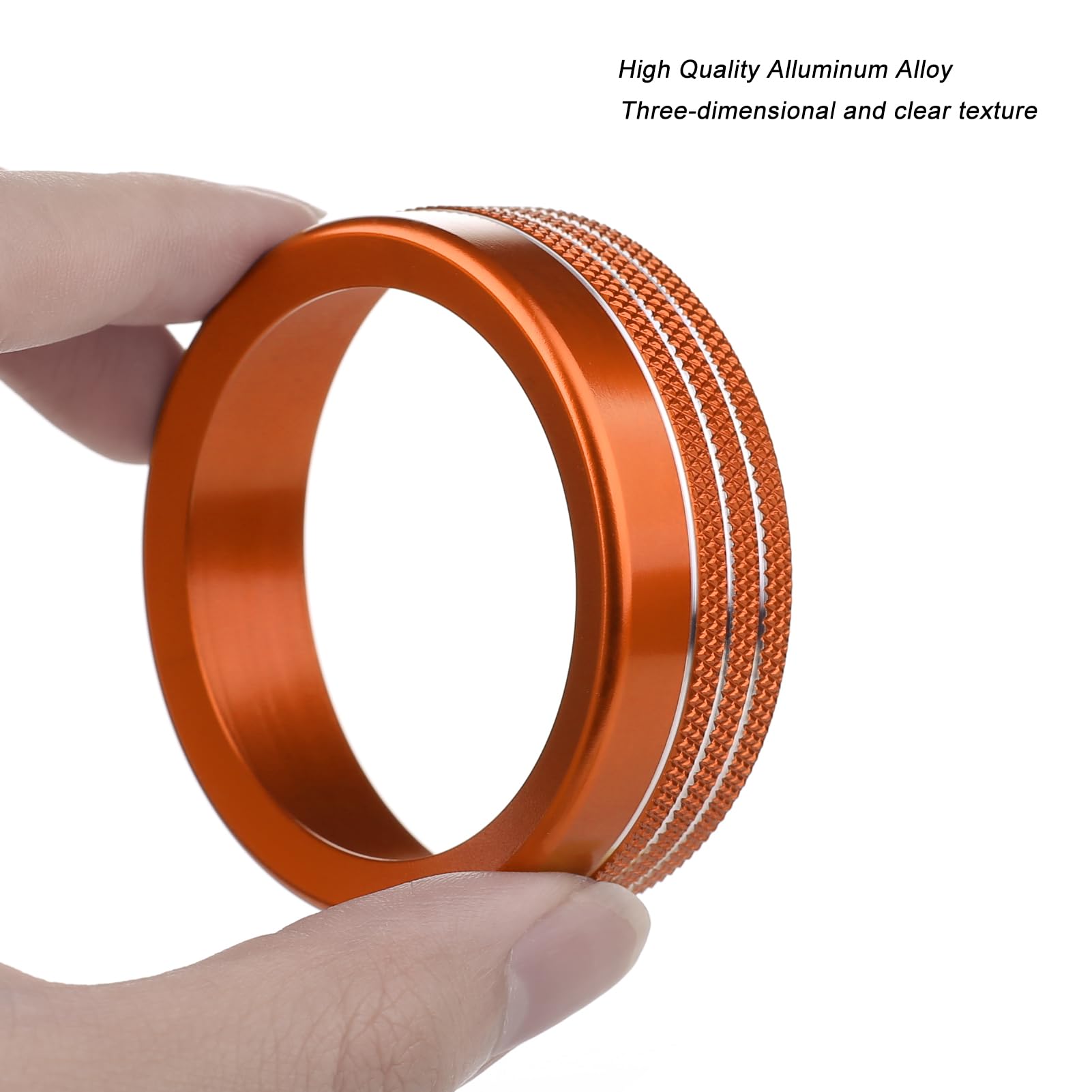 Anfokas 6Pcs Compatible With Ford Maverick 2025 2024 2023 2022 Accessories Car Interior Center Consoles Cover Gear Shift Knob Ac Volume Headlight Knob Rings -Orange